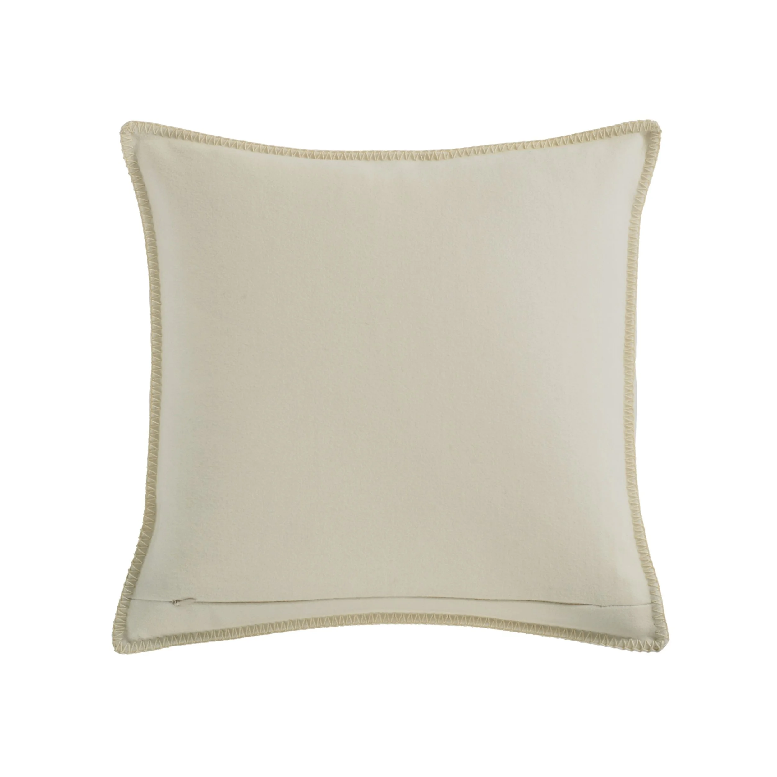 Reverse of the Maison Casamance Arthur's Seat Vanille cushion, plain wool in the same colour