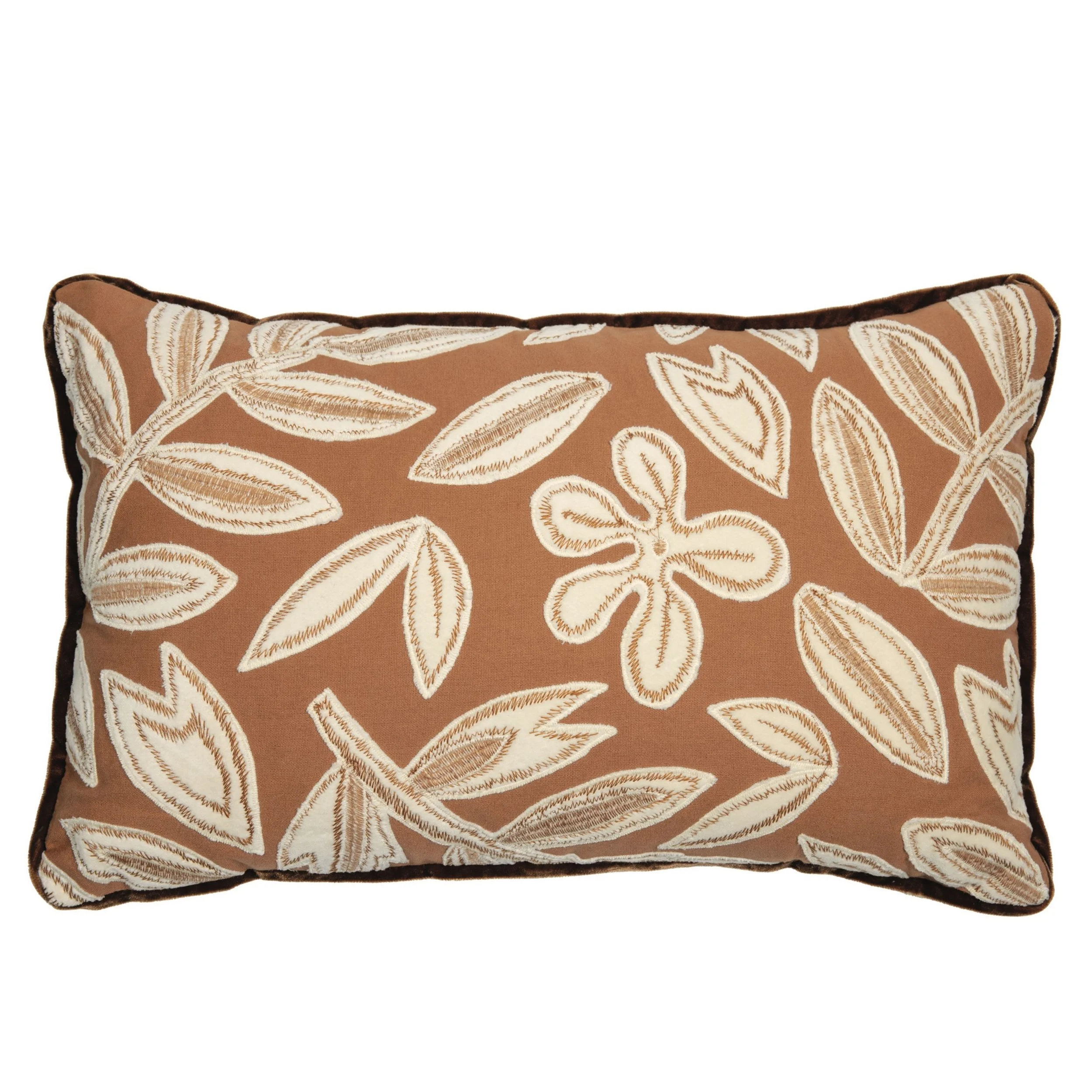 Casamance Forget Me Not cushion in Terracotta