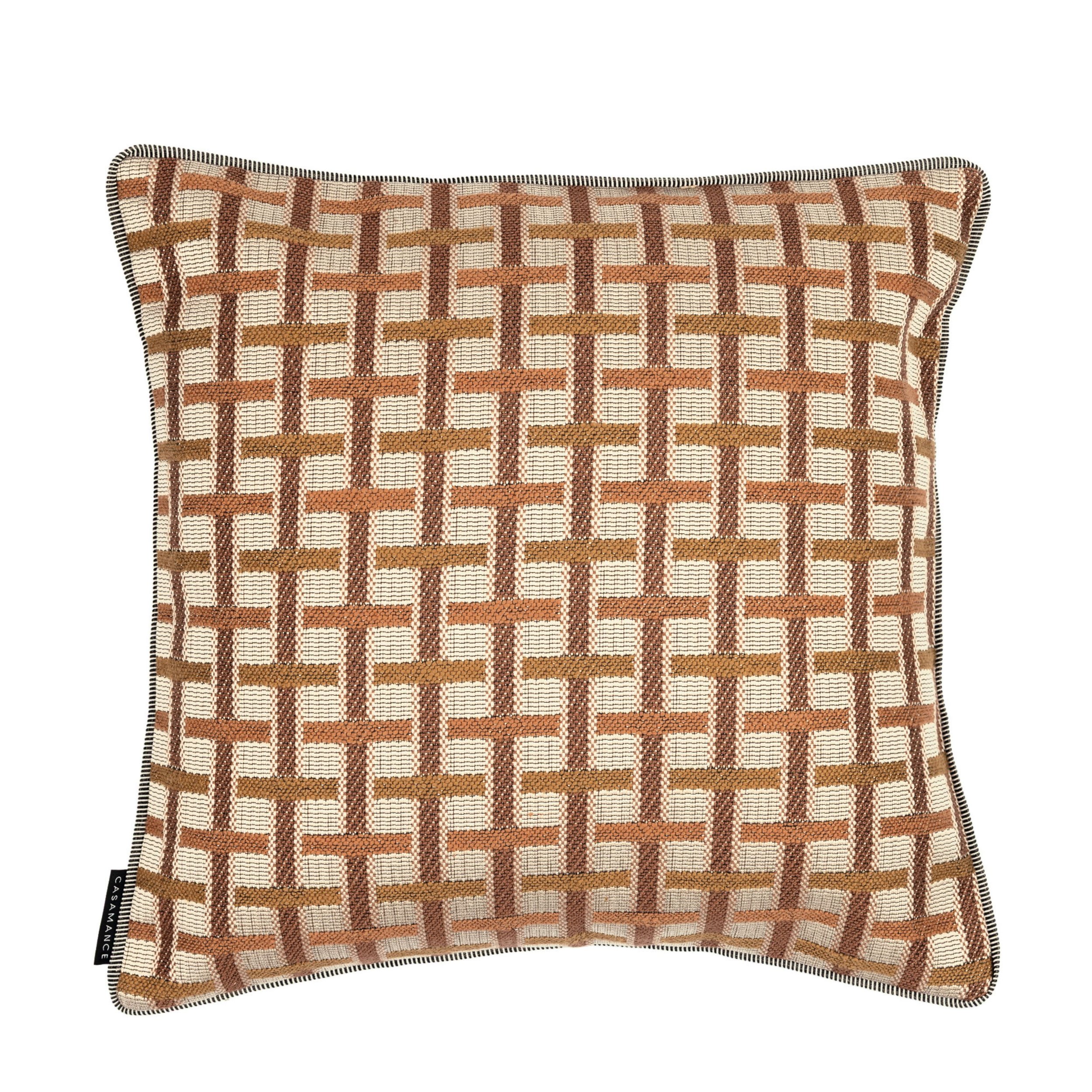 Casamance Ivy jacquard cushion in Orange
