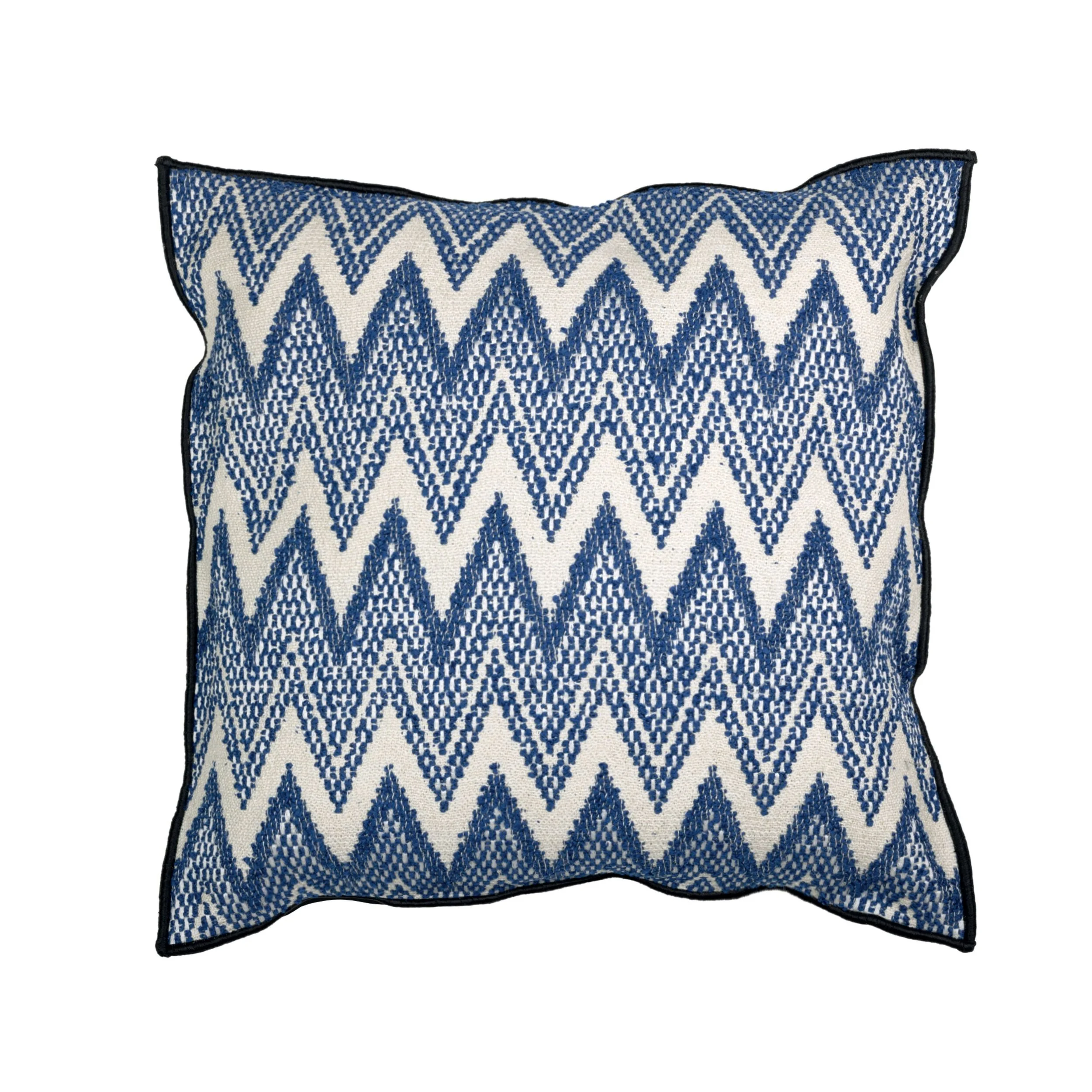 Hozho zigzag patterned outdoor cushion bleu