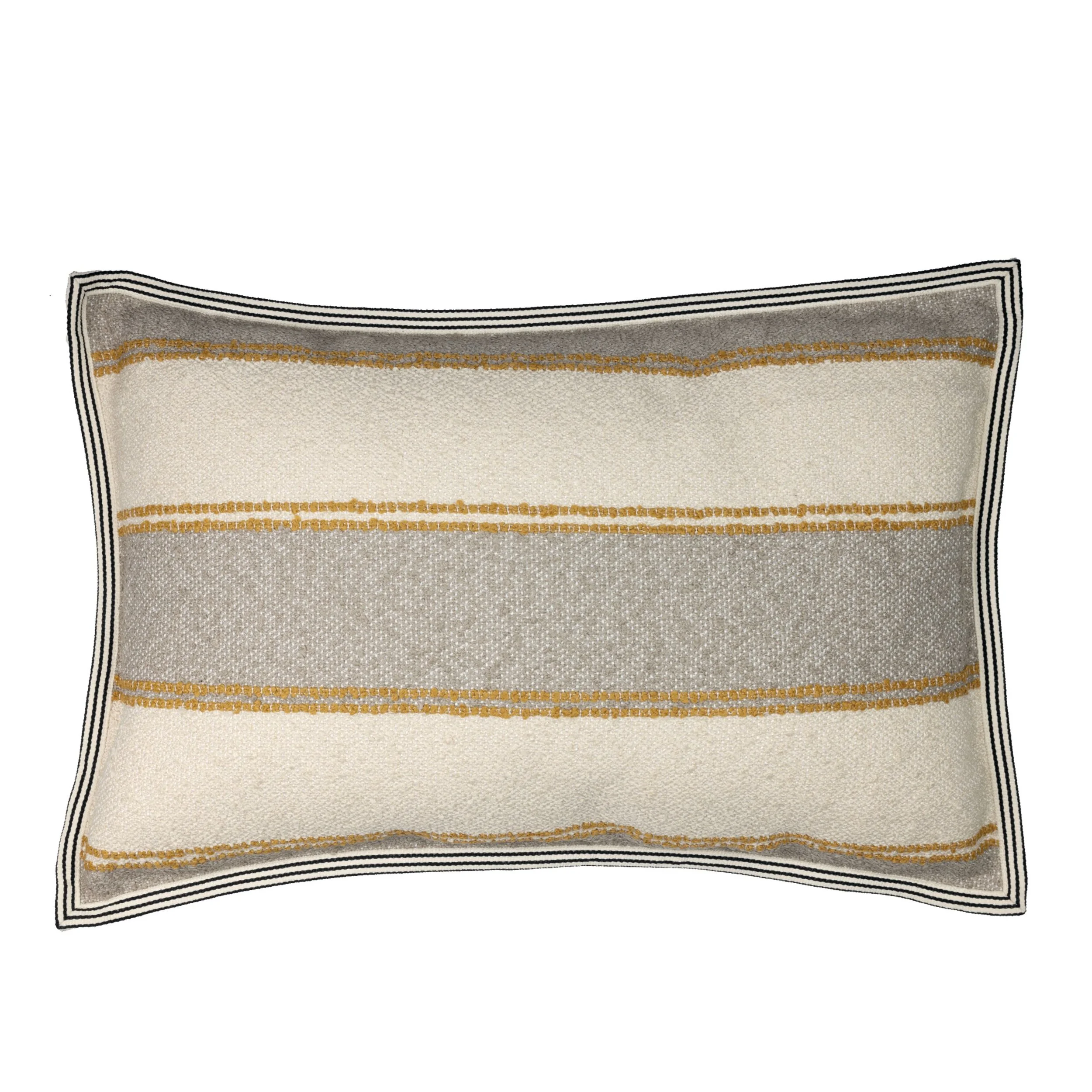 Apache outdoor horizontal stripe cushion taupe ocre