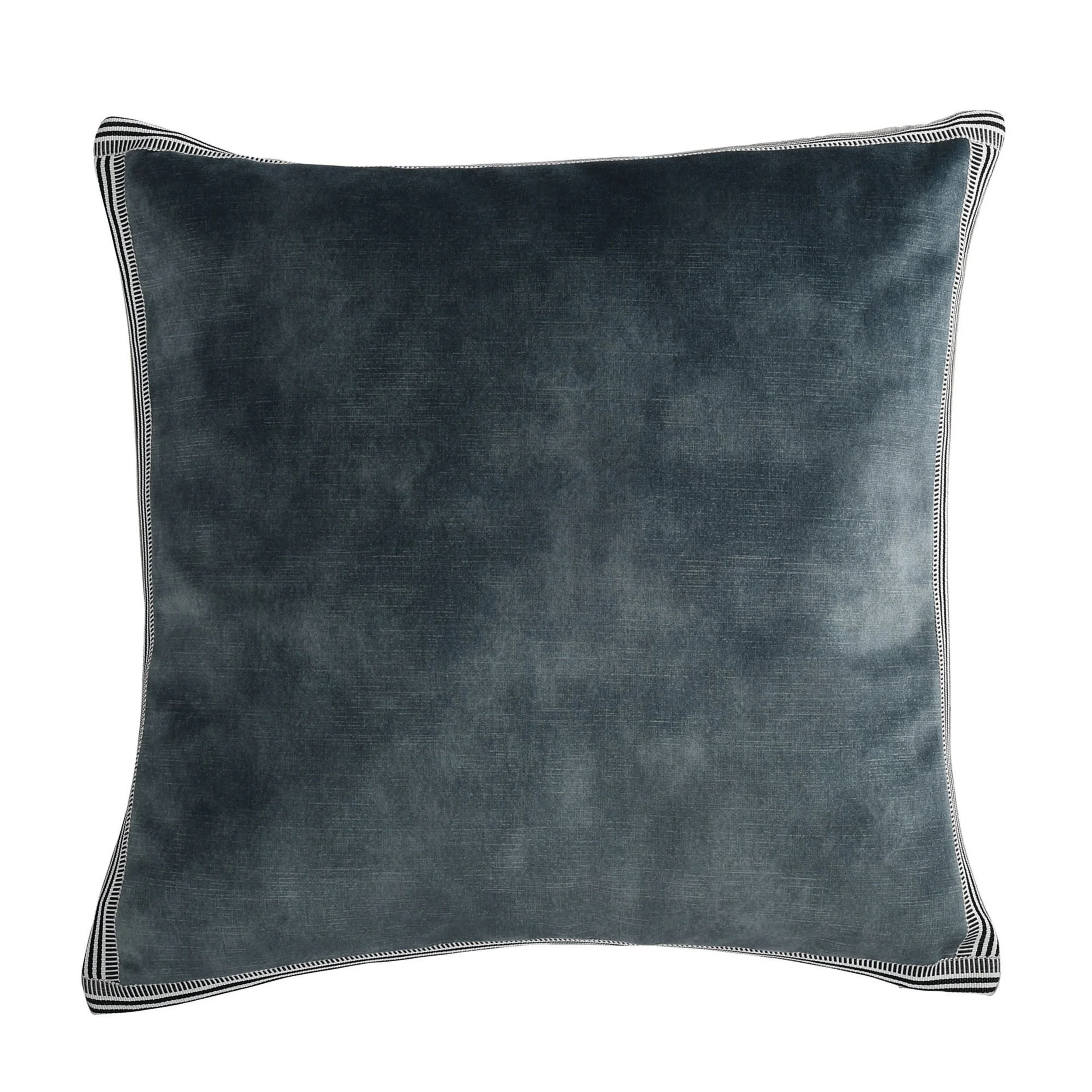 Maison Casamance Manade Bleu Celadon velvet cushion, 65 × 65 cm square, front view