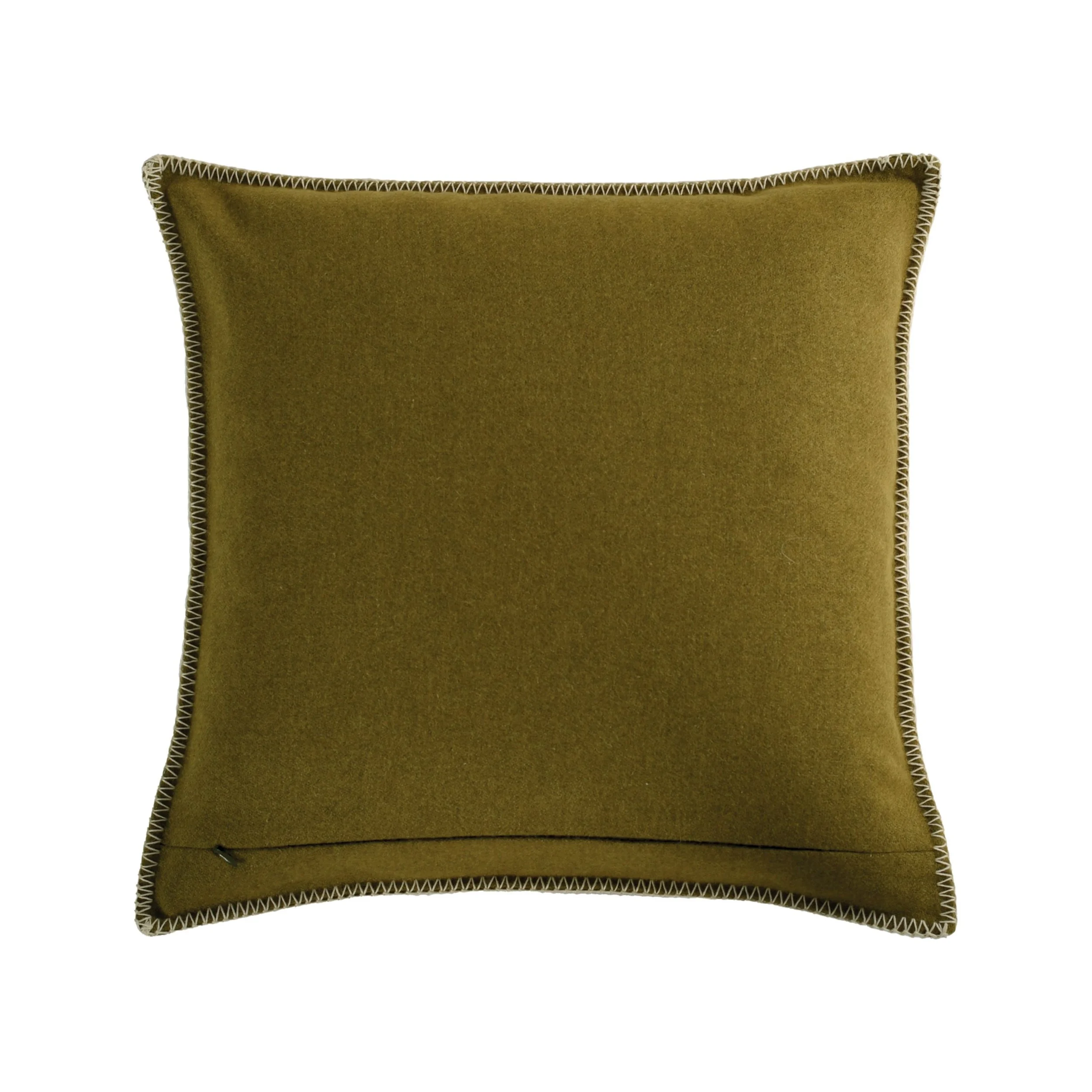 Reverse of the Maison Casamance Arthur's Seat Bronze cushion, plain wool in the same colour
