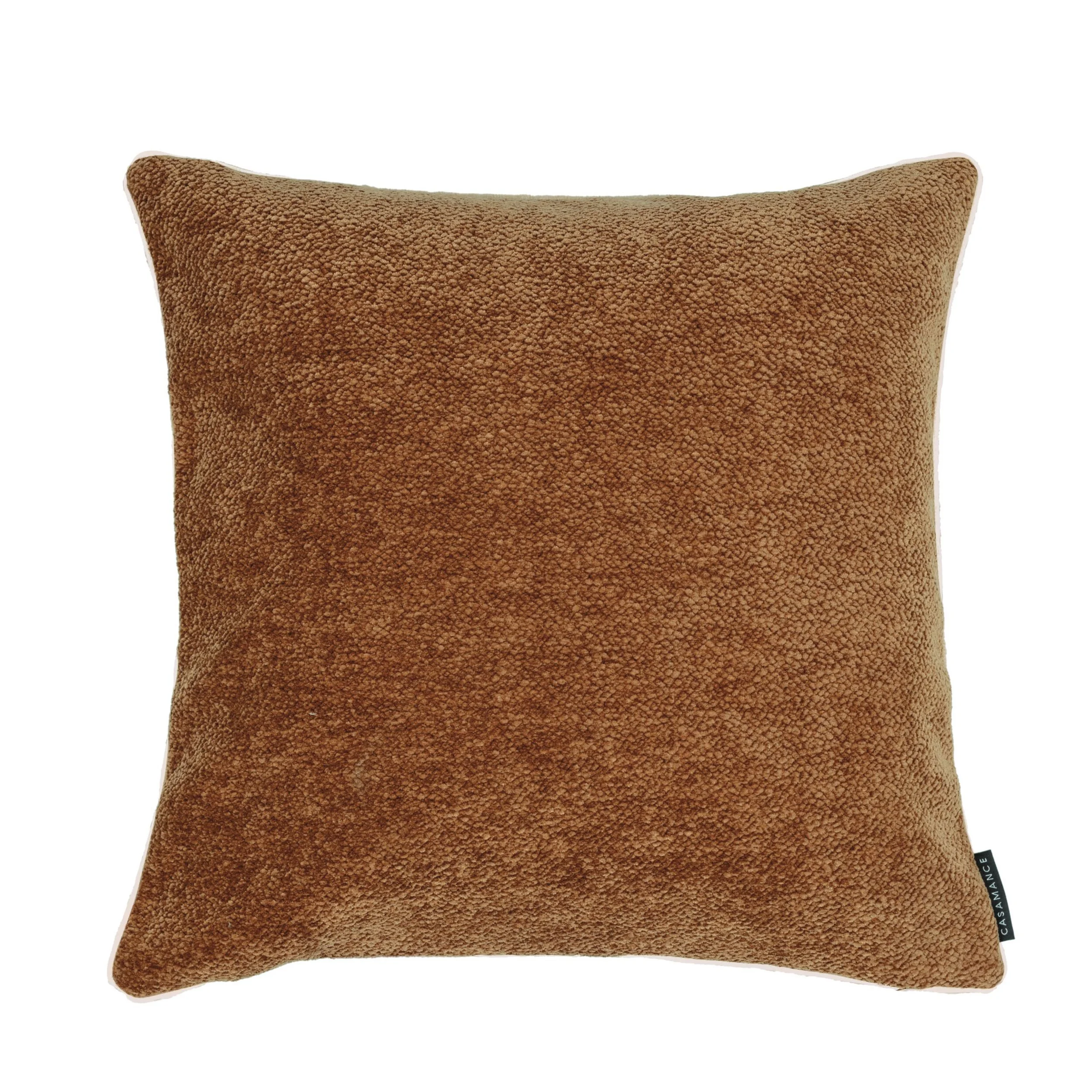 Maison Casamance Chroma cushion in Acajou velvet