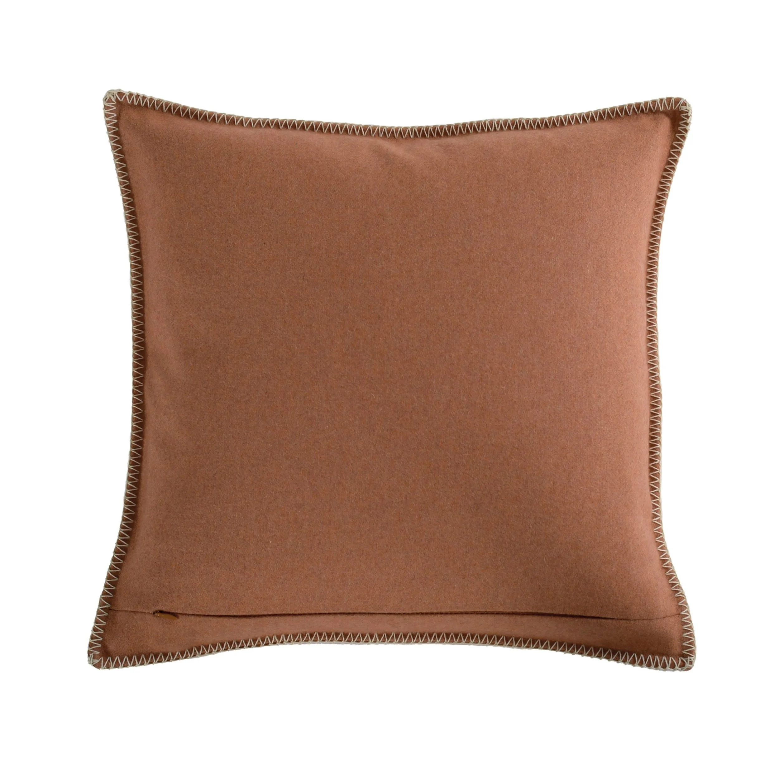 Reverse of the Maison Casamance Arthur's Seat Nude cushion, plain wool in the same colour