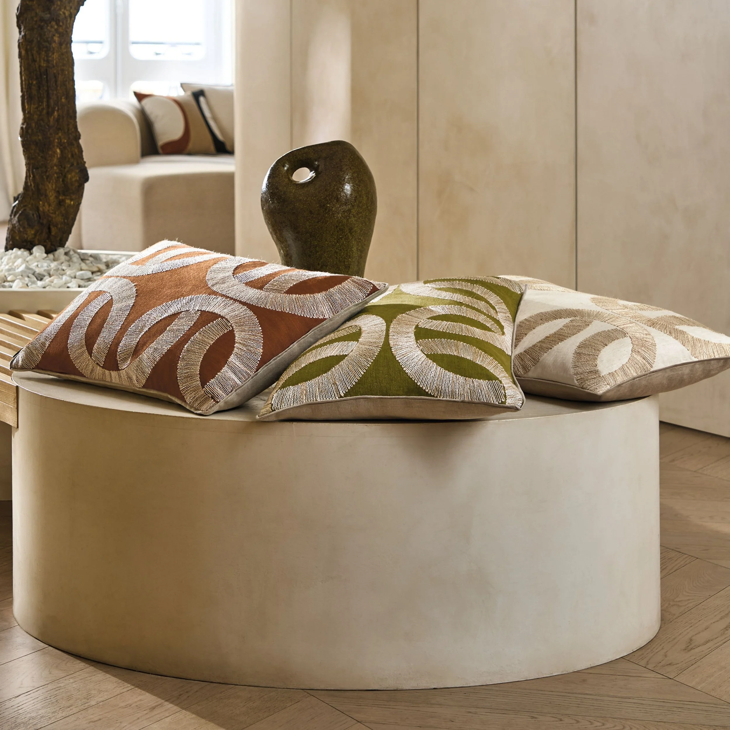 Casamance Sur Un Fil cushions styled together
