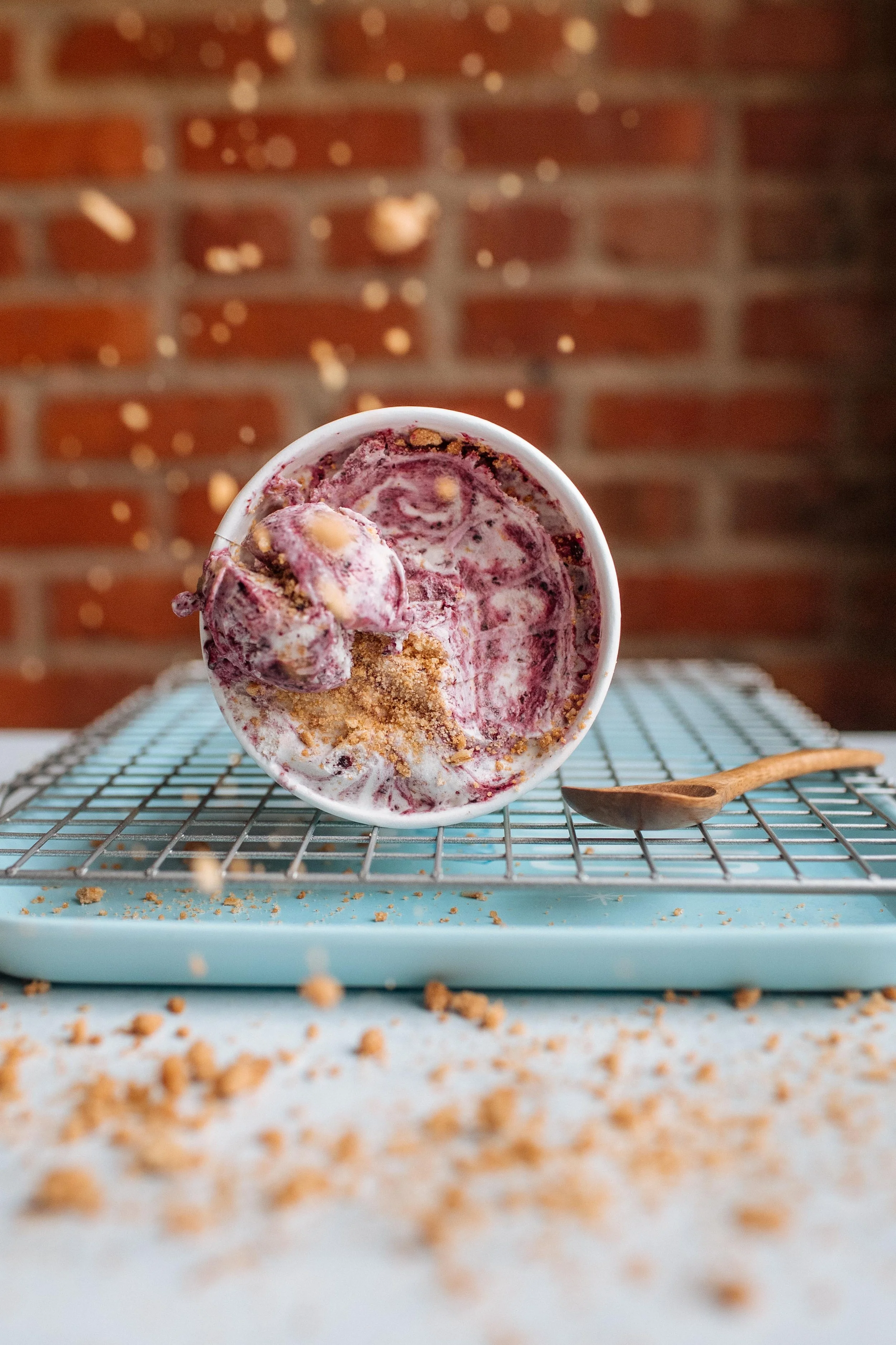 Handcrafted small-batch ice cream cones and scoops at Theo’s Microcreamery in Normal Illinois