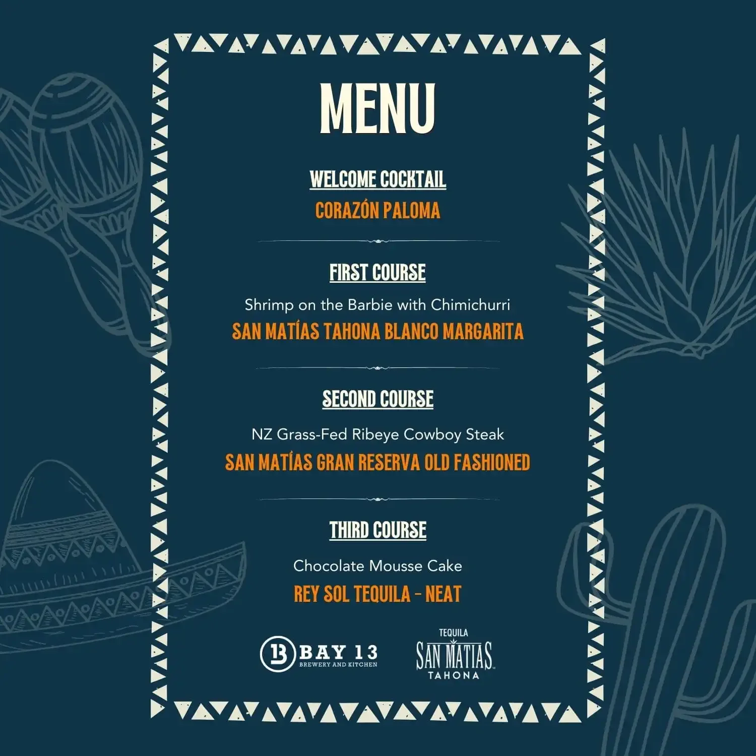 Bay 13 - Tequila Dinner Menu.webp