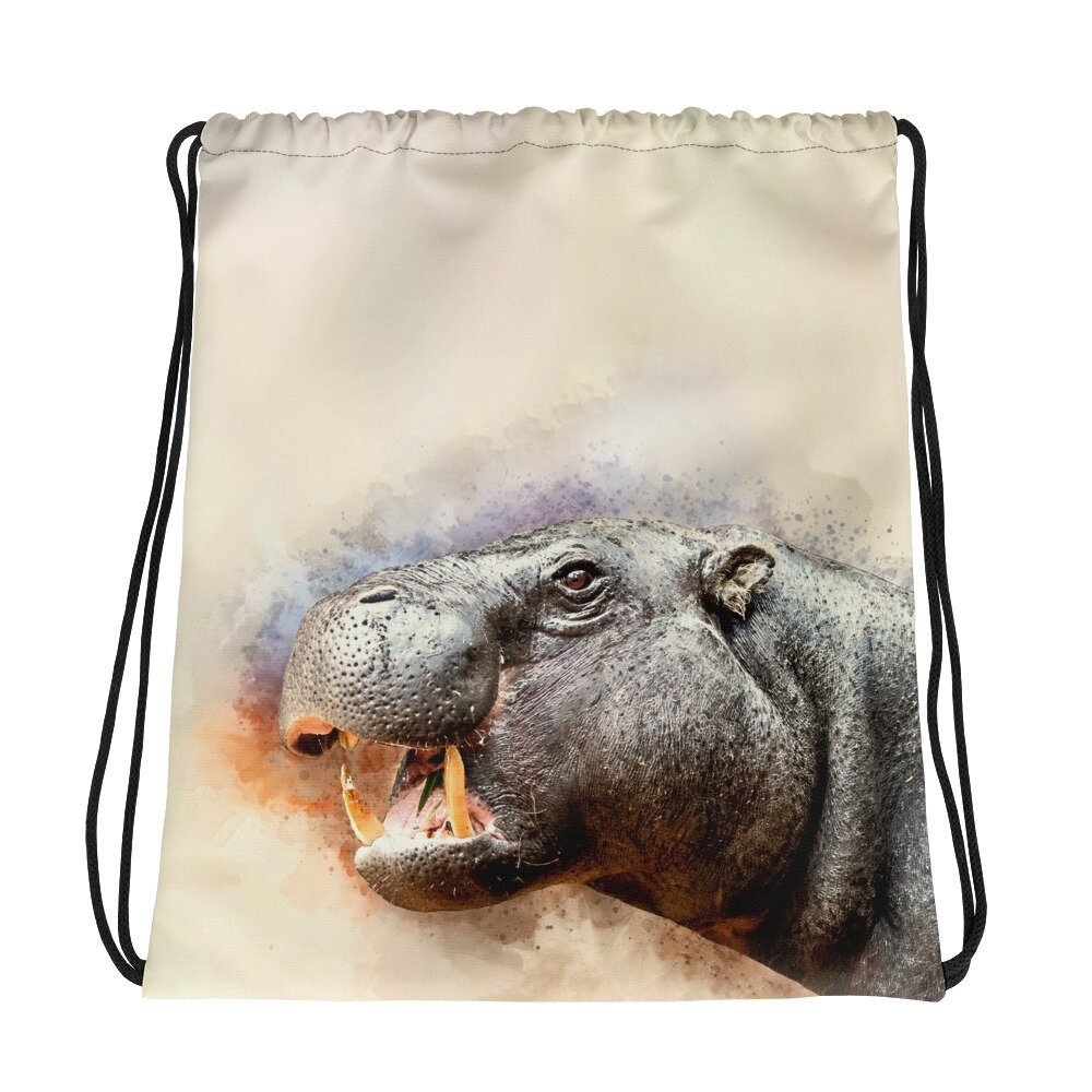 BDPWSS Hippo Makeup Bag Hippopotamus Gift Hippo Lover Gift Just a Girl Who  Lo... | eBay