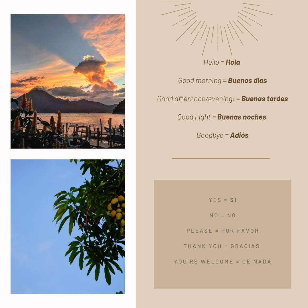 Photos and basic Spanish phrases for travel