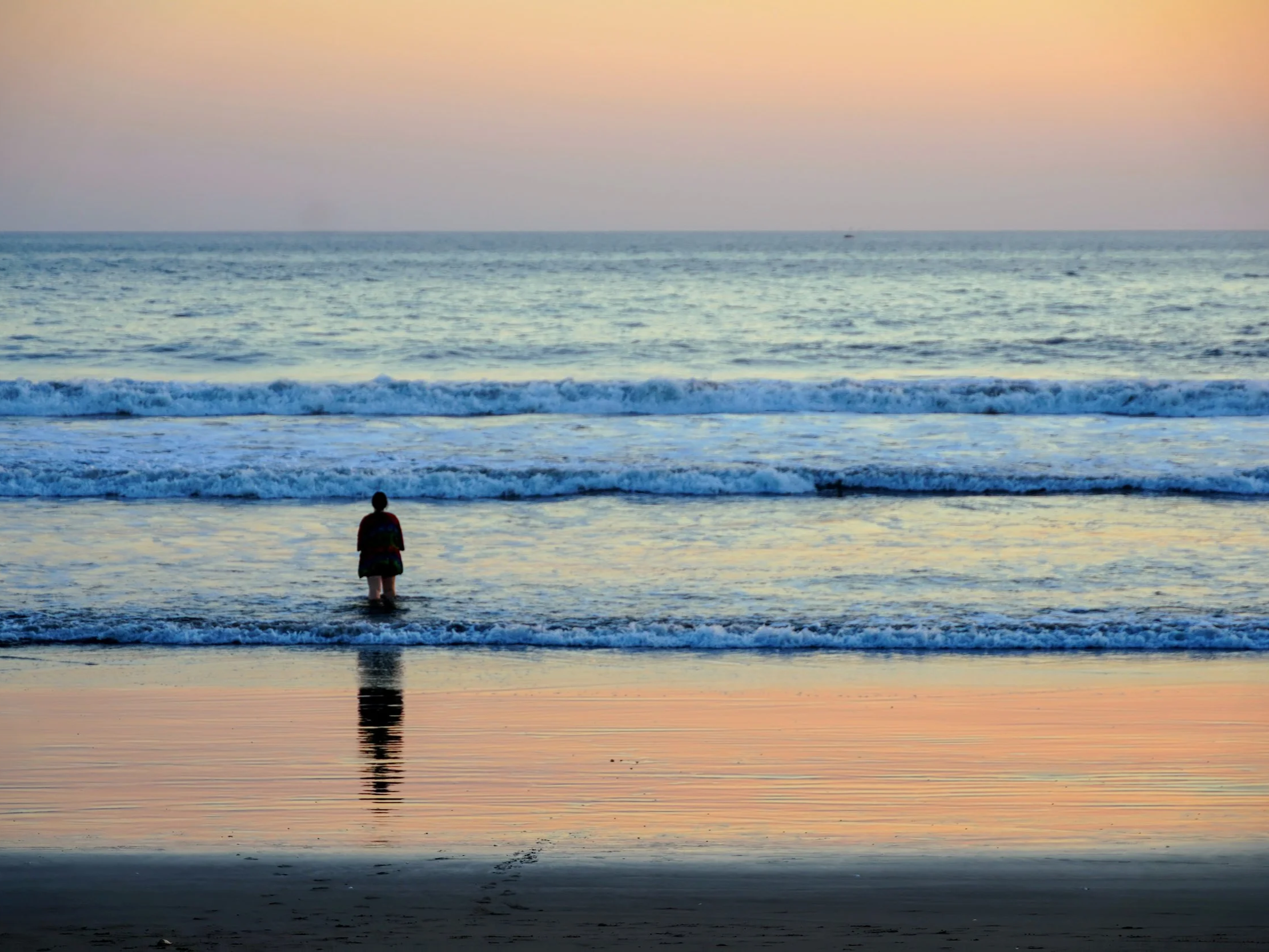 Guatemala weather is perfect during sunset on the ocean