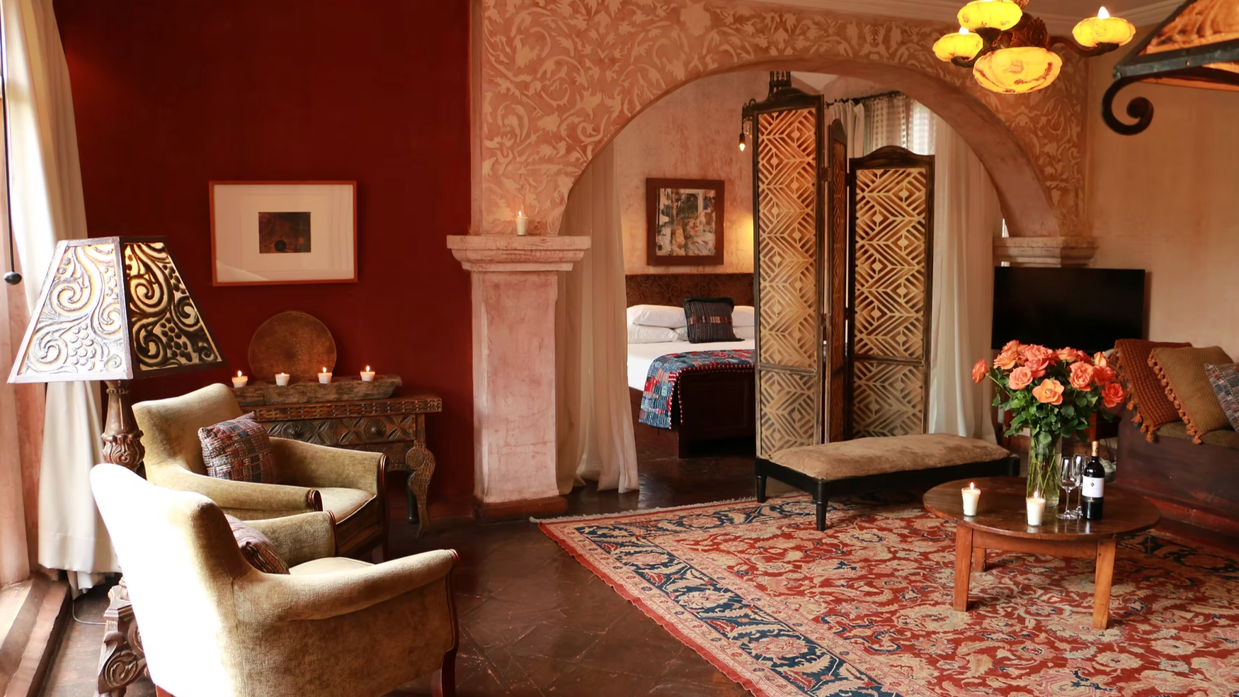 A luxury room at Hotel Panza Verde, one of the best boutique hotels Antigua, Guatemala