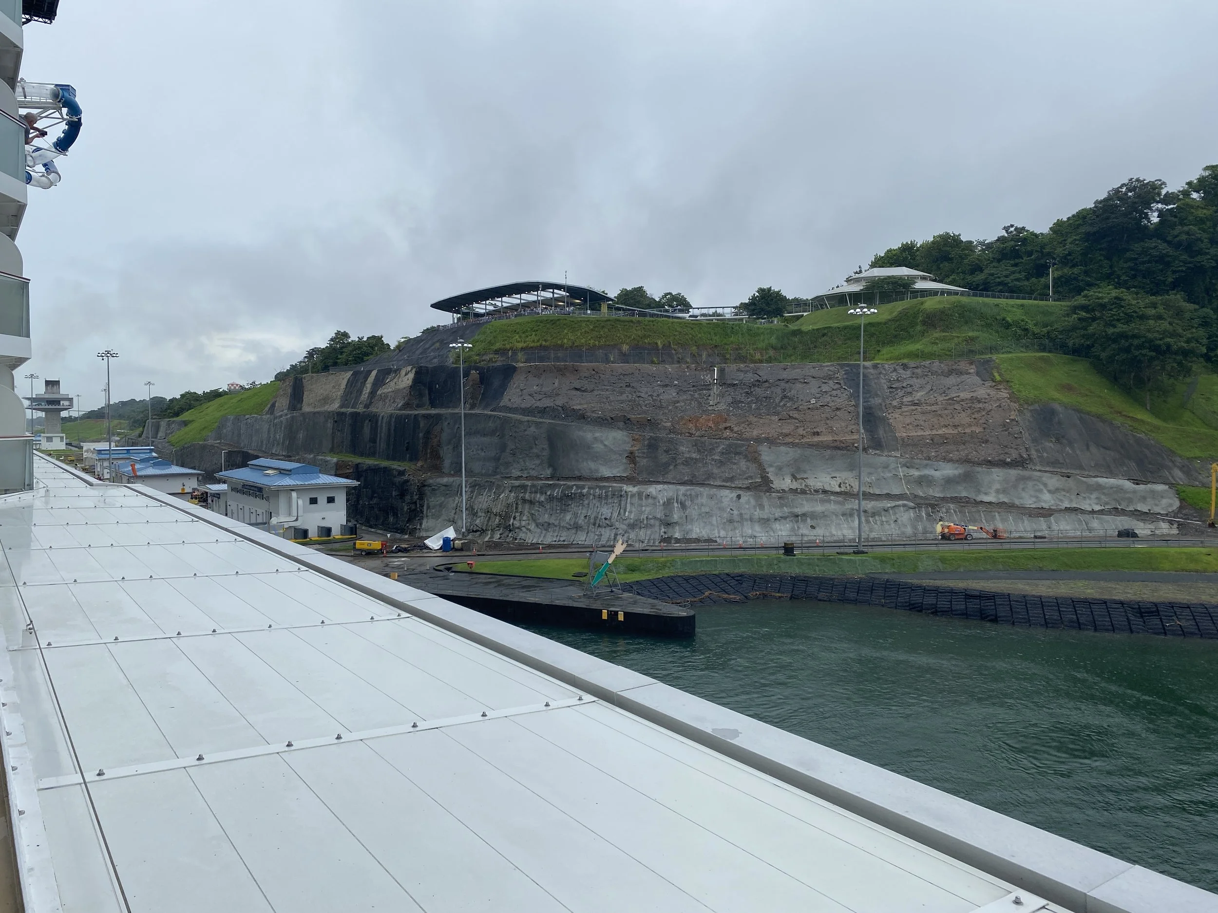 Hill-top public observation 'stadium' near the Gatun Locks