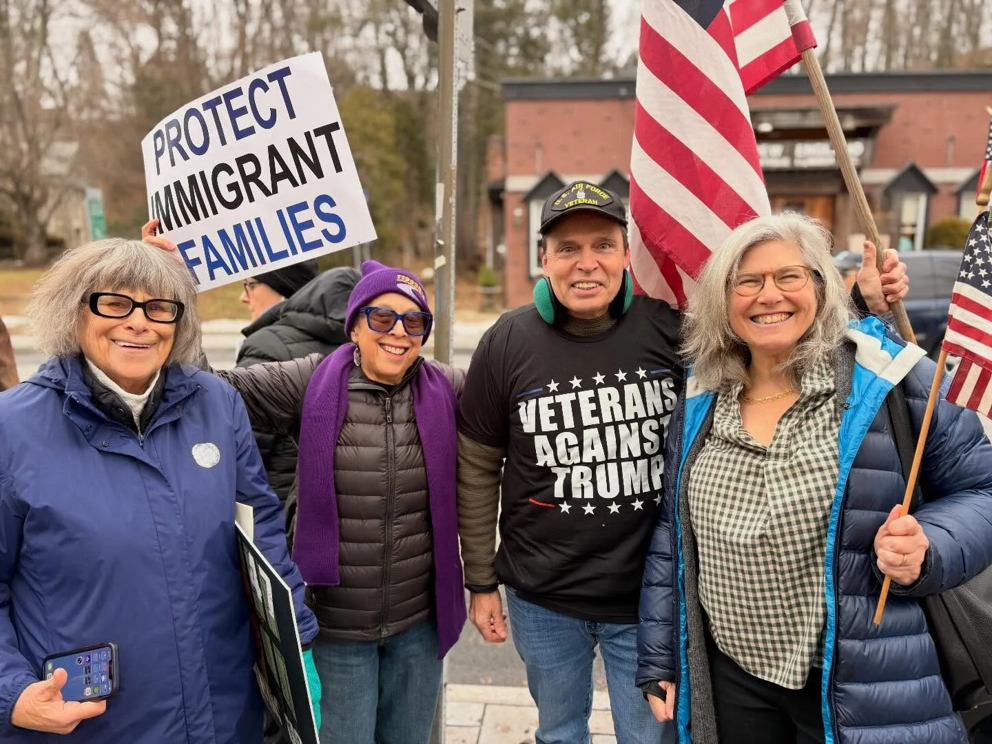Such a great crowd in Mount Kisco today. This protest has been here, every week, for months. (So mark your calendars! Saturdays at 12:30!) I am so grateful for the organizers and those who are showing up, without fail, for what is right. And today, t