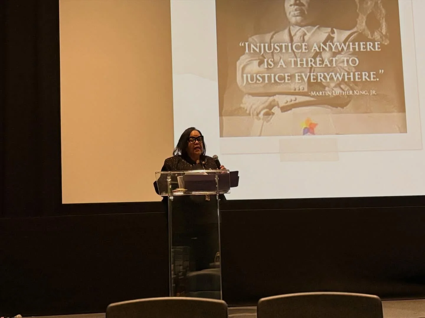 I spent Dr Martin Luther King Jr. Day morning with @antiochchurch7 at The Bedford Playhouse where programming was in full swing for community members of all ages. I was primarily down with the adults where we watched segments from the powerful series