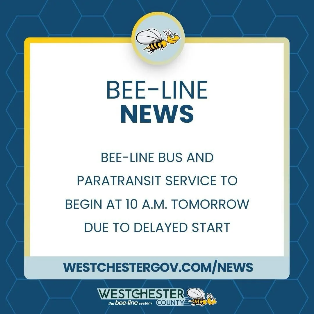 Bee Line service is scheduled to resume at 10am tomorrow, Monday. The roads are quite bad and a state of emergency is still in effect. Please, help our first responders and road crews and stay home if you are able.