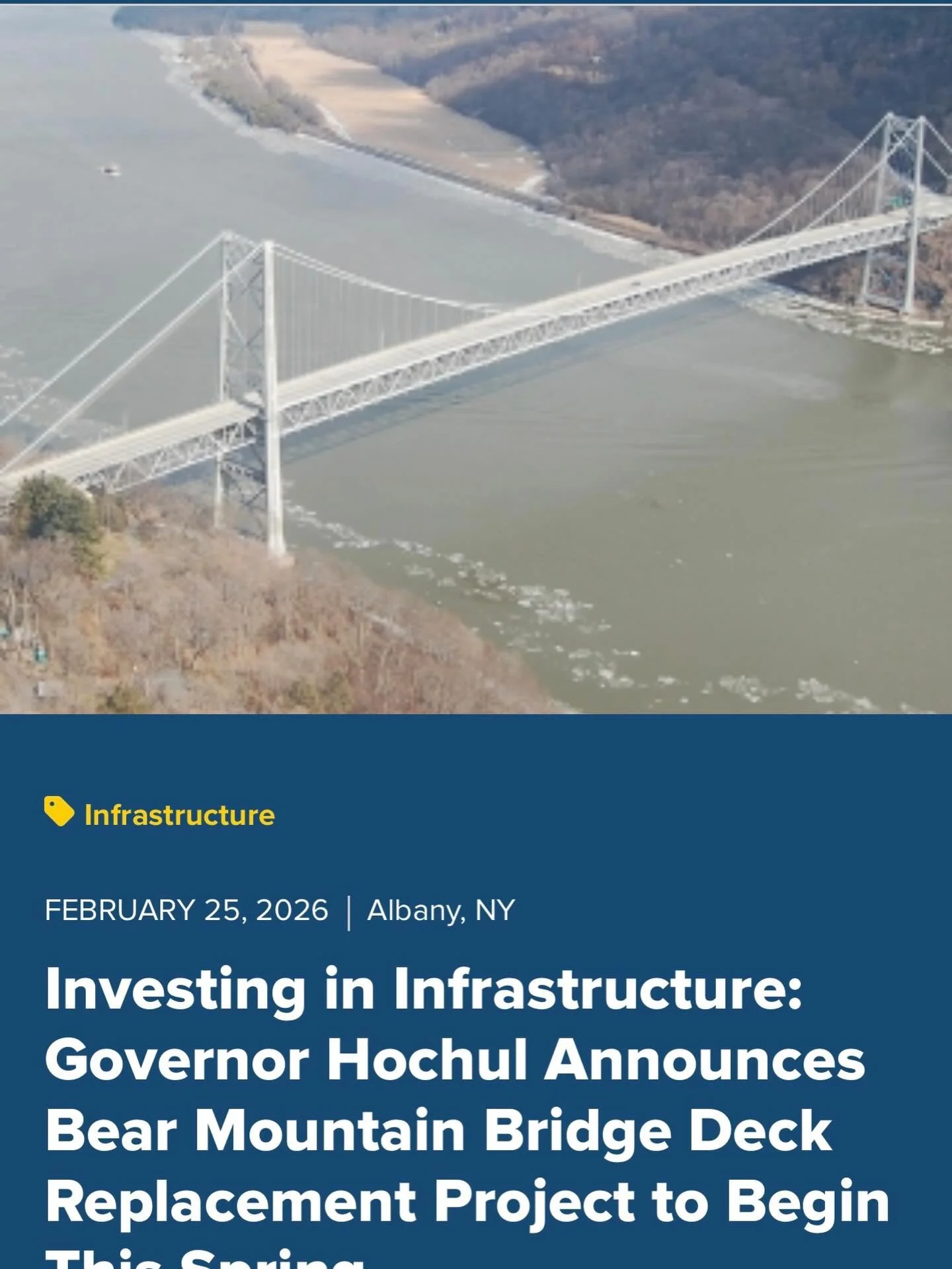 From the awful day I lost my uncle, I have worked to make certain that other families would not have to undergo this experience. The spring, suicide deterrent fencing will finally come to the Bear Mountain Bridge. Data tells us that these barriers wo