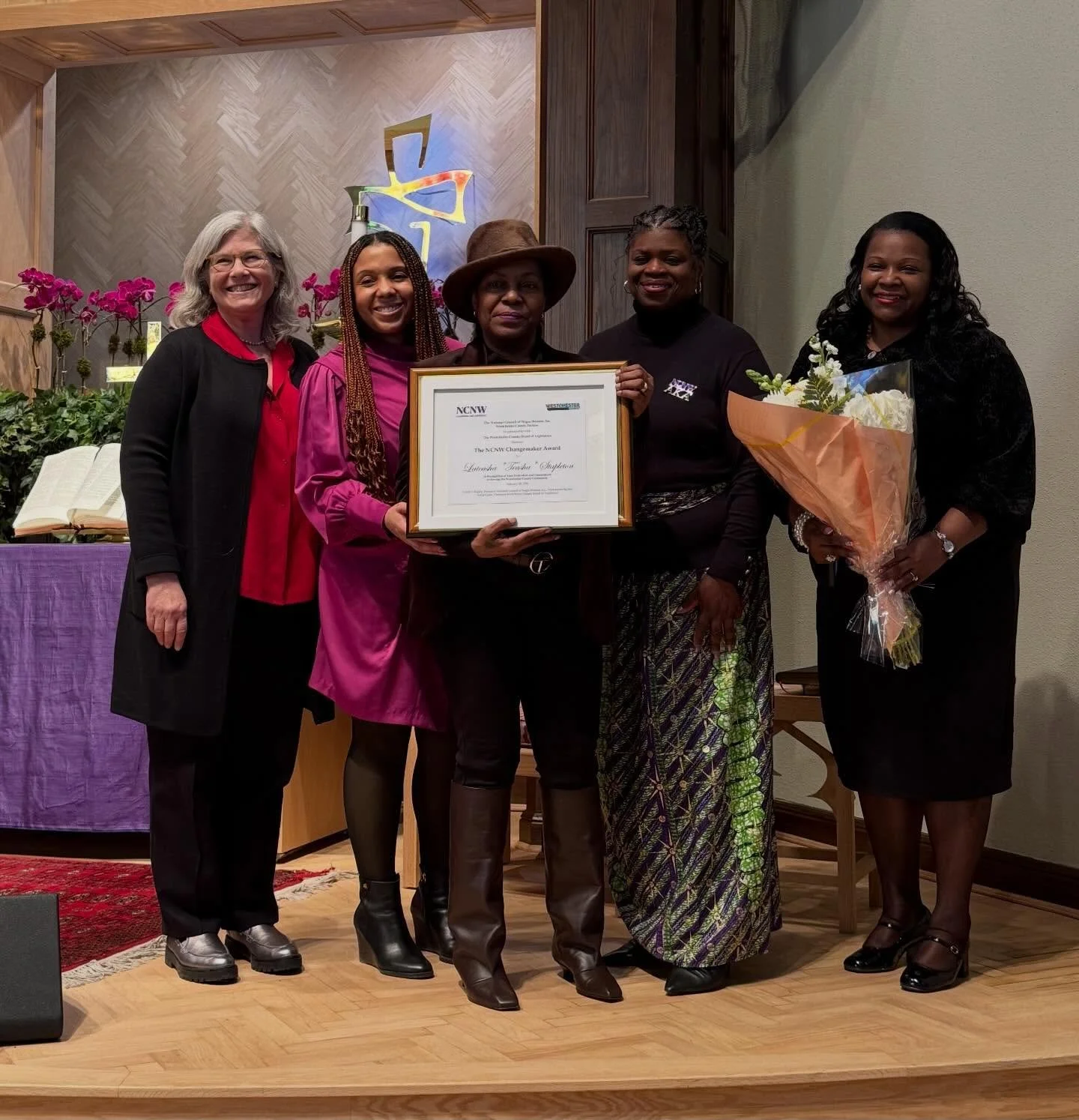 On Saturday, I was beyond proud to recognize Lewisboro resident, Teasha Stapleton, with a  National Council Of Negro Women Westchester Section/NCNW Westchester Changemakers Award. Teasha was one of several amazing Westchester sheeroes, including my f