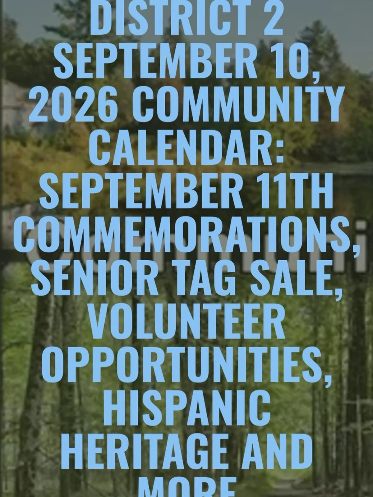Our Community Calendar is now live! Click on over to find events in Bedford, Lewisboro, Mount Kisco, North Salem, Pound Ridge and beyond!  This week includes a special section with a list of 9/11 observances. #westchestercounty #community #livemusic 