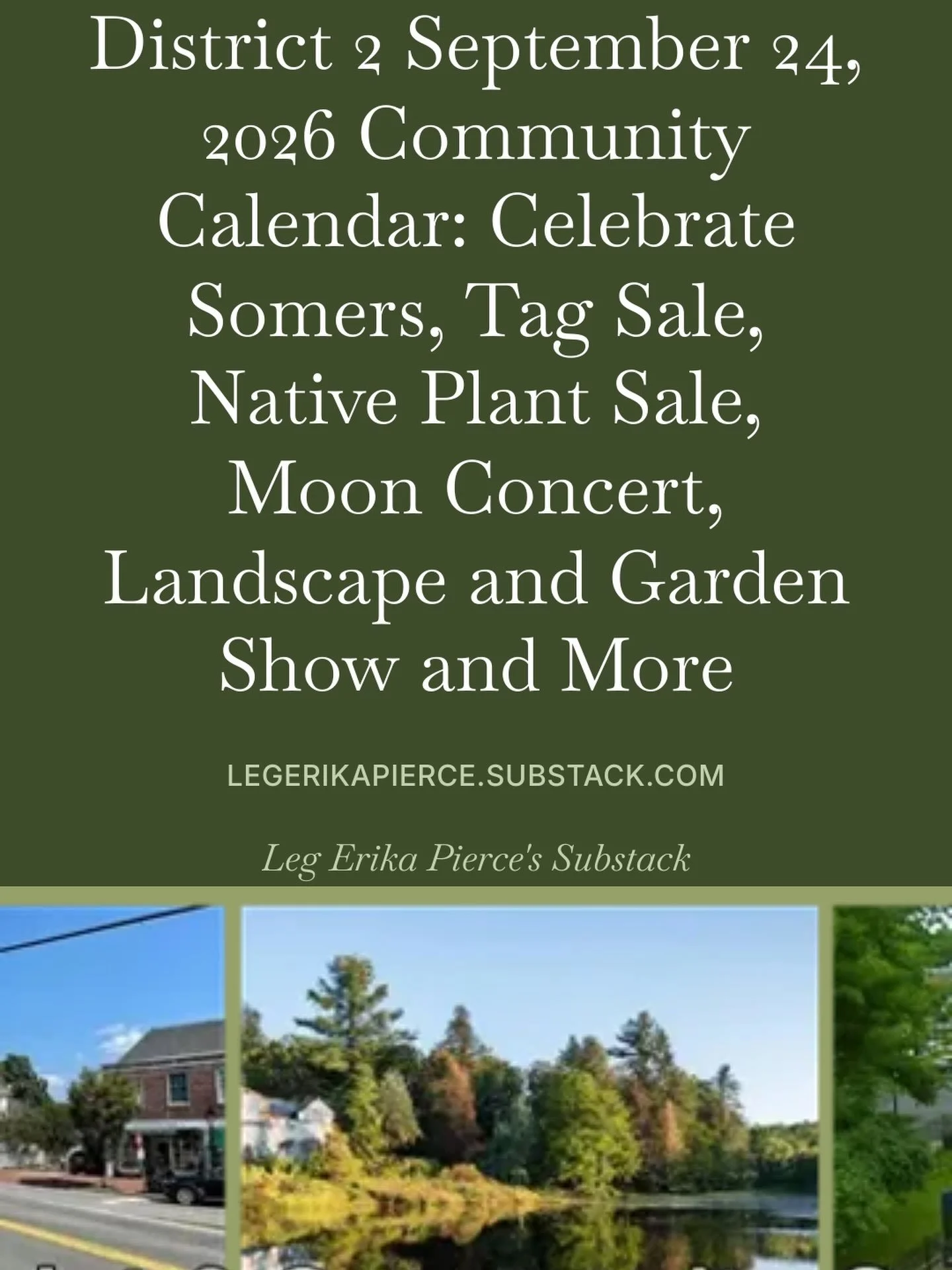 My community calendar for the week is now live! Click on over to see a sampling of all the great things happening in our area this week. Has a reminder, this is a companion to our official district eNews. 

Calendar: https://legerikapierce.substack.c