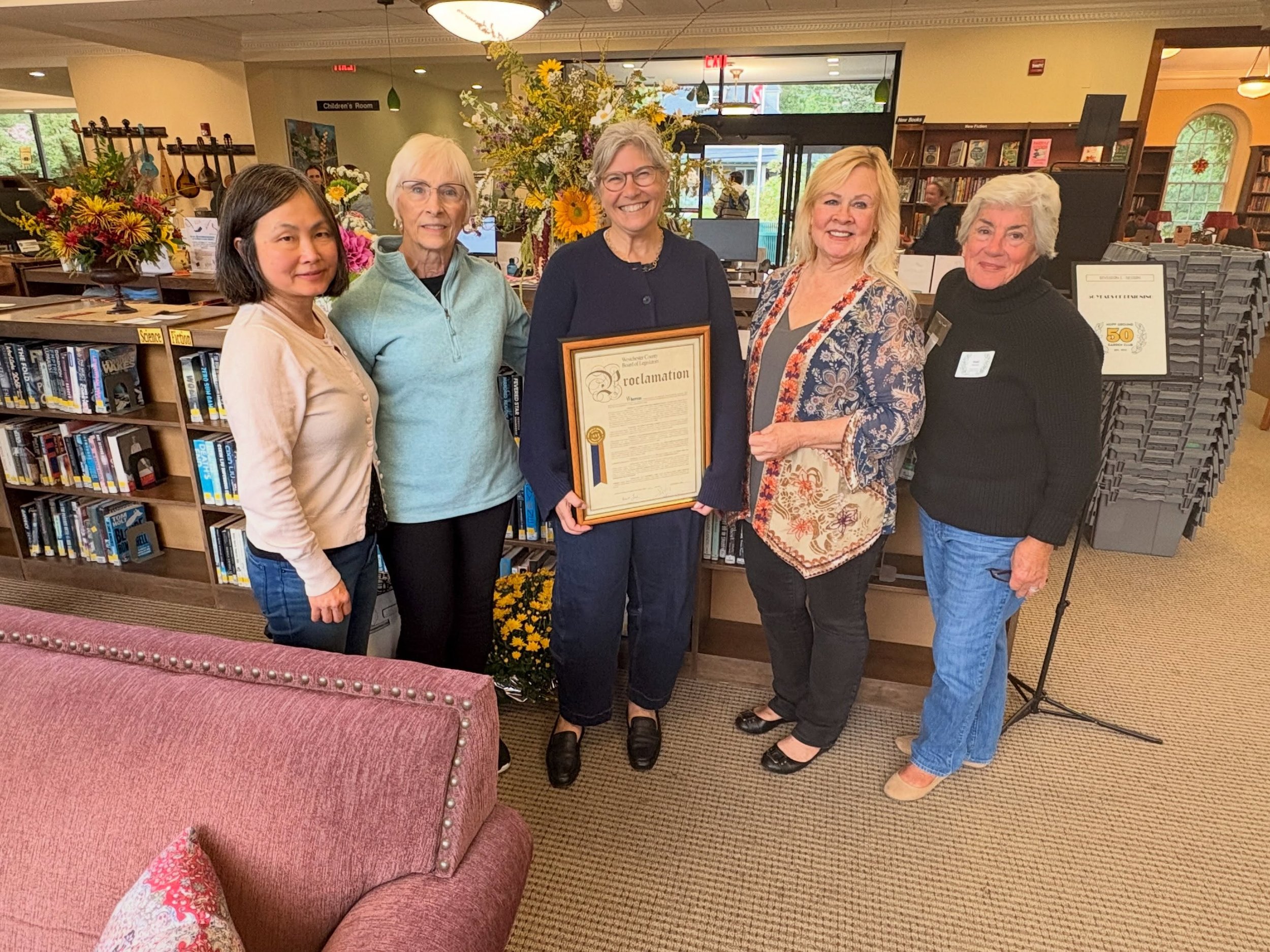 Lots of things are postponed or canceled because of the weather, but not the Hopp Ground Garden&rsquo;s Club 50th (+1) celebration show at the Katonah Village Library. Head on over today or tomorrow to enjoy all the beauty.  Congrats to all the winne