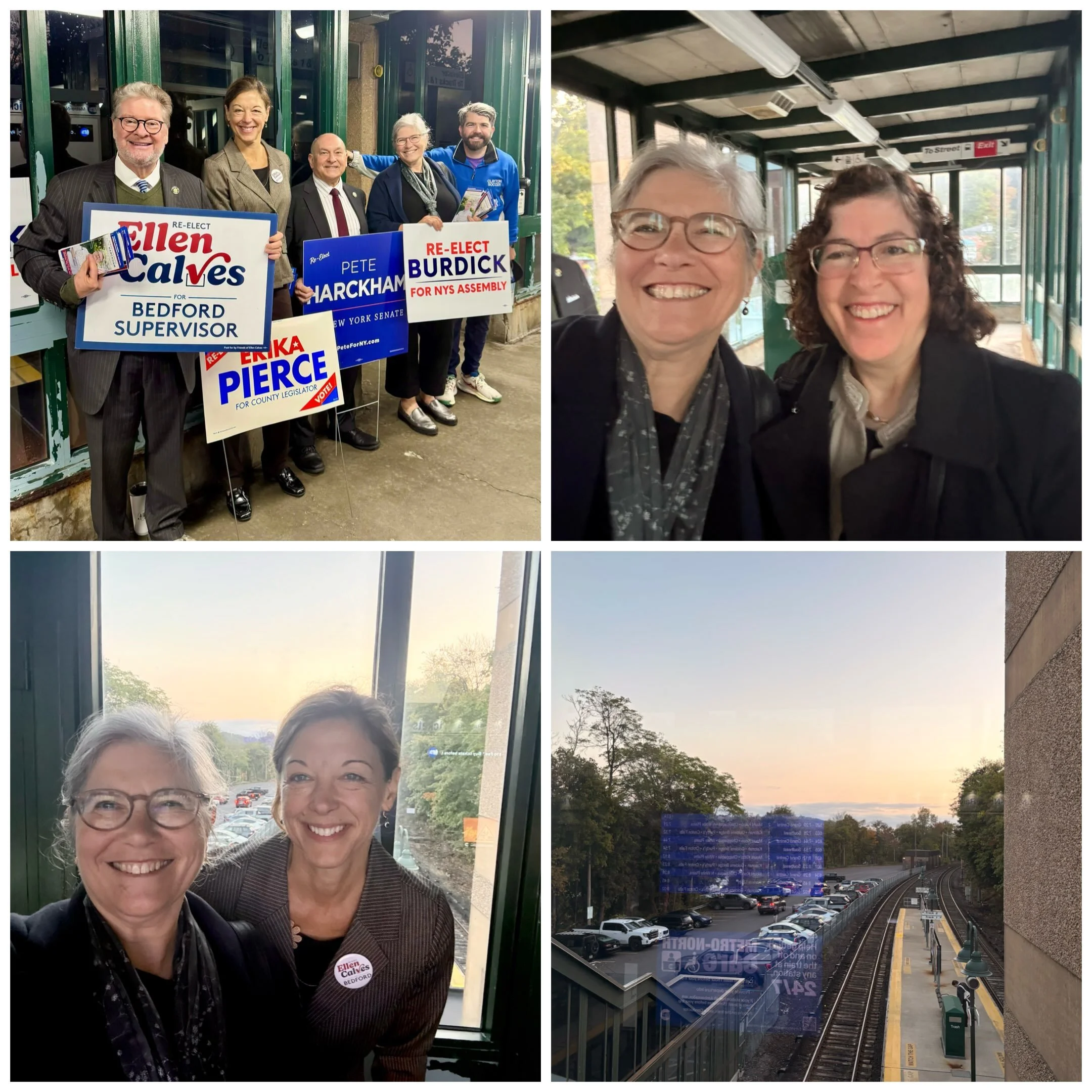 Good morning Bedford Hills! Another morning greeting commuters is in the books. I even ran into my longtime commuter buddy. (Sent me back to the years of struggling to manage the commute and childcare!) #westchestercountyny #bedfordhills #electionsea