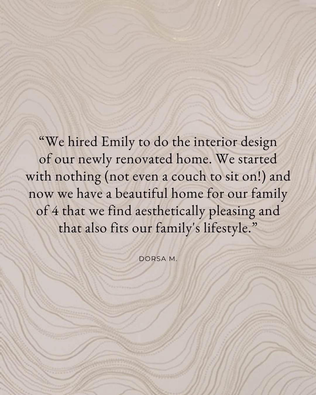 Thank you for your kind words, Dorsa! This project was so fun and such a wonderful experience helping you and your family create a home that&rsquo;s perfect for you! ⁠
⁠
⁠
#EmilyLaMarqueDesign #womanownedbusiness #californiainteriordesign