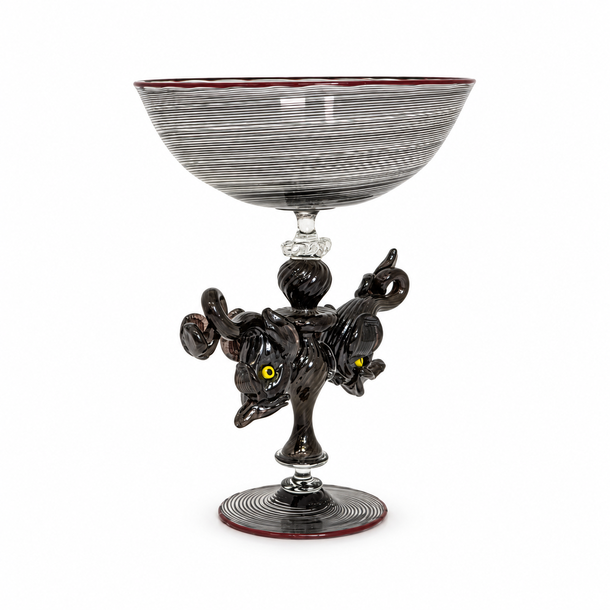 Ornate Black Glass Dragon Goblet.png