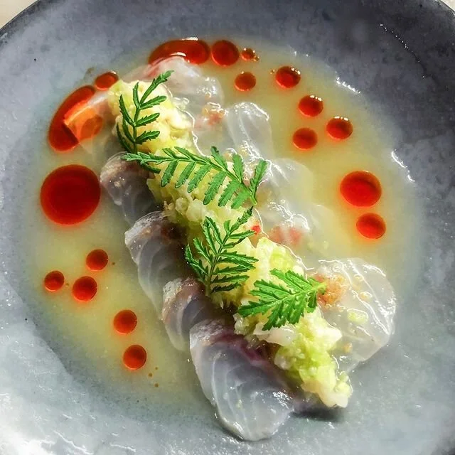 sliced sea bass pickles lychee, citrus & chili.jpg