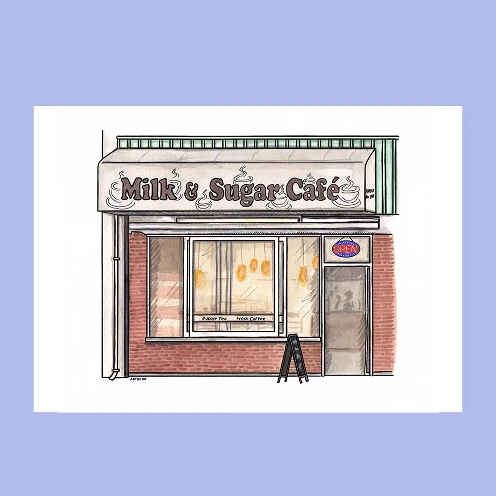 Milk and Sugar Cafe Print