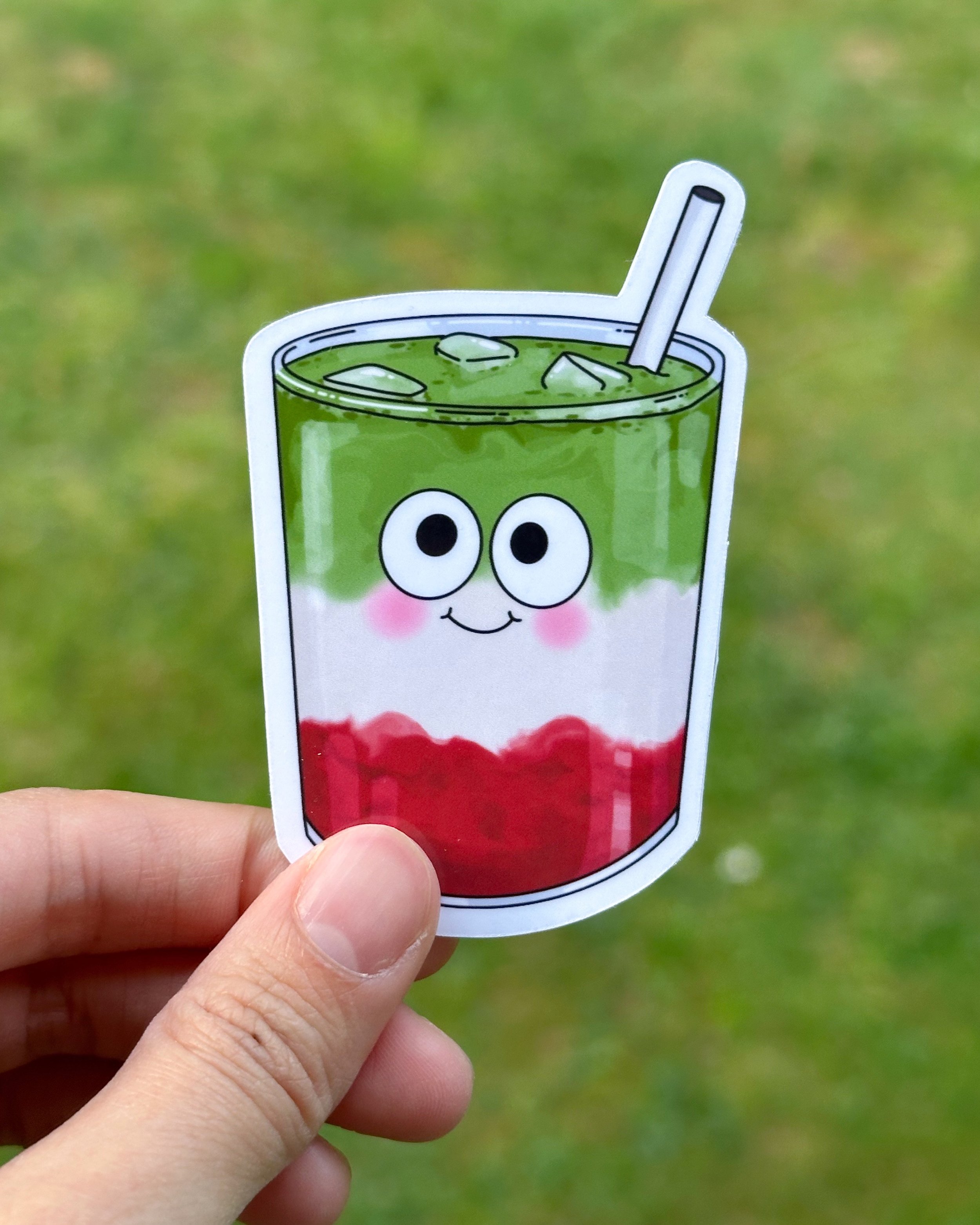 Strawberry Matcha Sticker