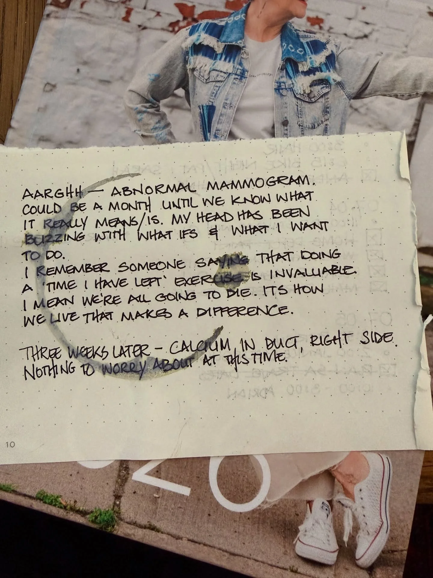 Take a close look at this page from my 2006 planner. Twenty years ago. 

I remember my son telling me he was scared. I recall my daughter saying we could get through anything. My husband was just at a loss for words. 

I&rsquo;m sharing this because 