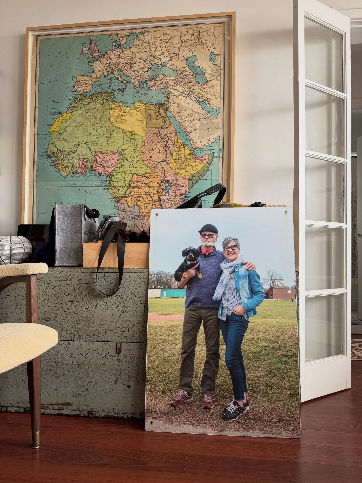 In public.  For 5 years this photo by @estherbrycephotography hung in a public space, part of a series Esther took about locals who used the park. 

The exhibition was taken down this weekend and to mark its end we got to be in front of Esther&rsquo;