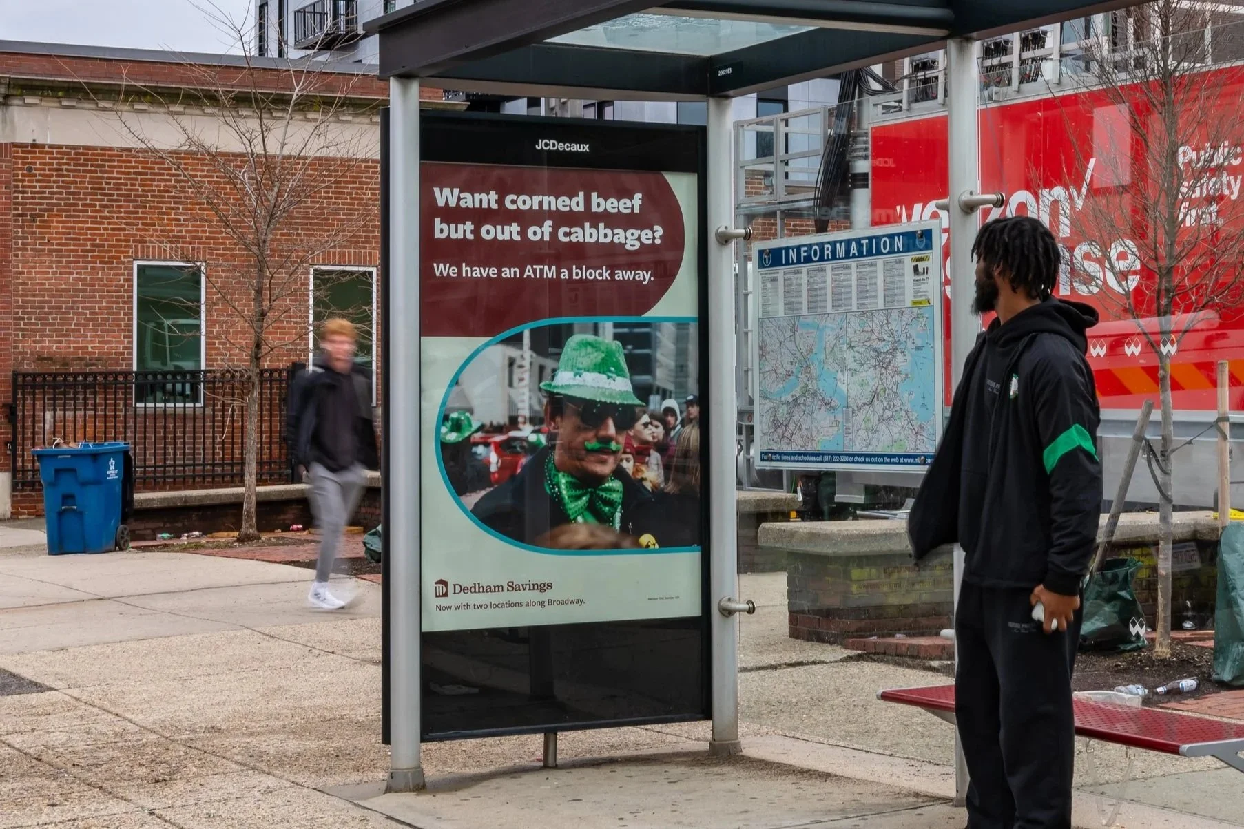 Annual Southie St. Patty's Day Parade Route Bus Shelters 