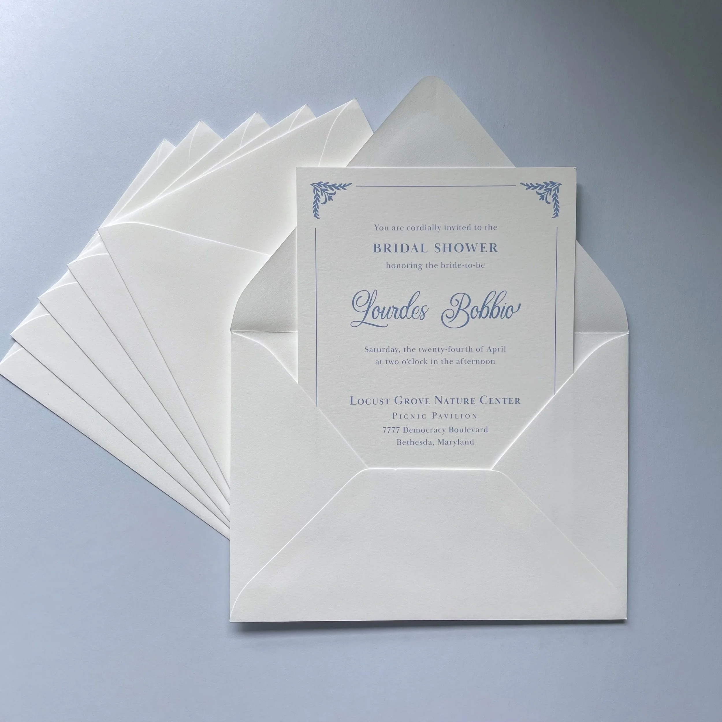 Custom elegant bridal shower invitation
