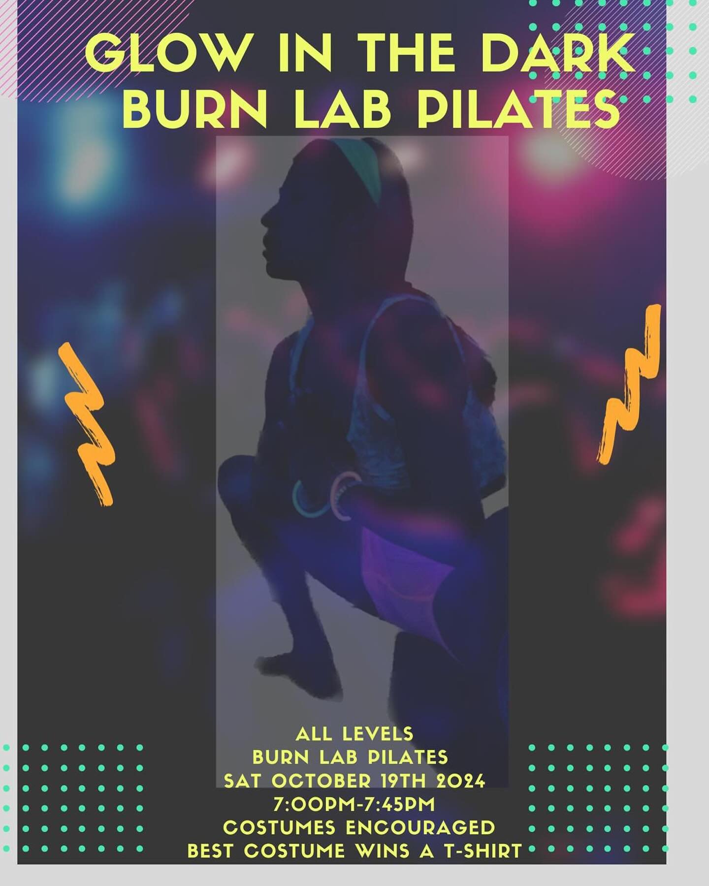 Join us for a special Halloween glow in the dark pilates class with @dinomiteishy &hearts;️ There will be lights, music and lots of fun! Costumes are encouraged and the best will win a free Yoga Tribe Brooklyn T-Shirt. Let&rsquo;s get spooky and groo