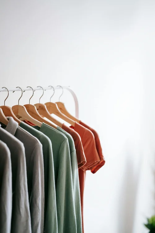 Blank tees in a range of colours, ready to print