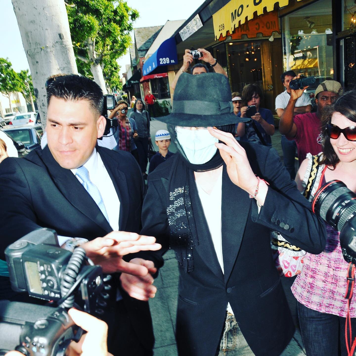 Out and about: Alberto, Michael and me on the streets of Beverly Hills, California, in April 2009. Read what it was like to be out and about with Michael during that time in my new memoir, &lsquo;A real-life fairy tale: Michael Jackson and me.&rsquo;