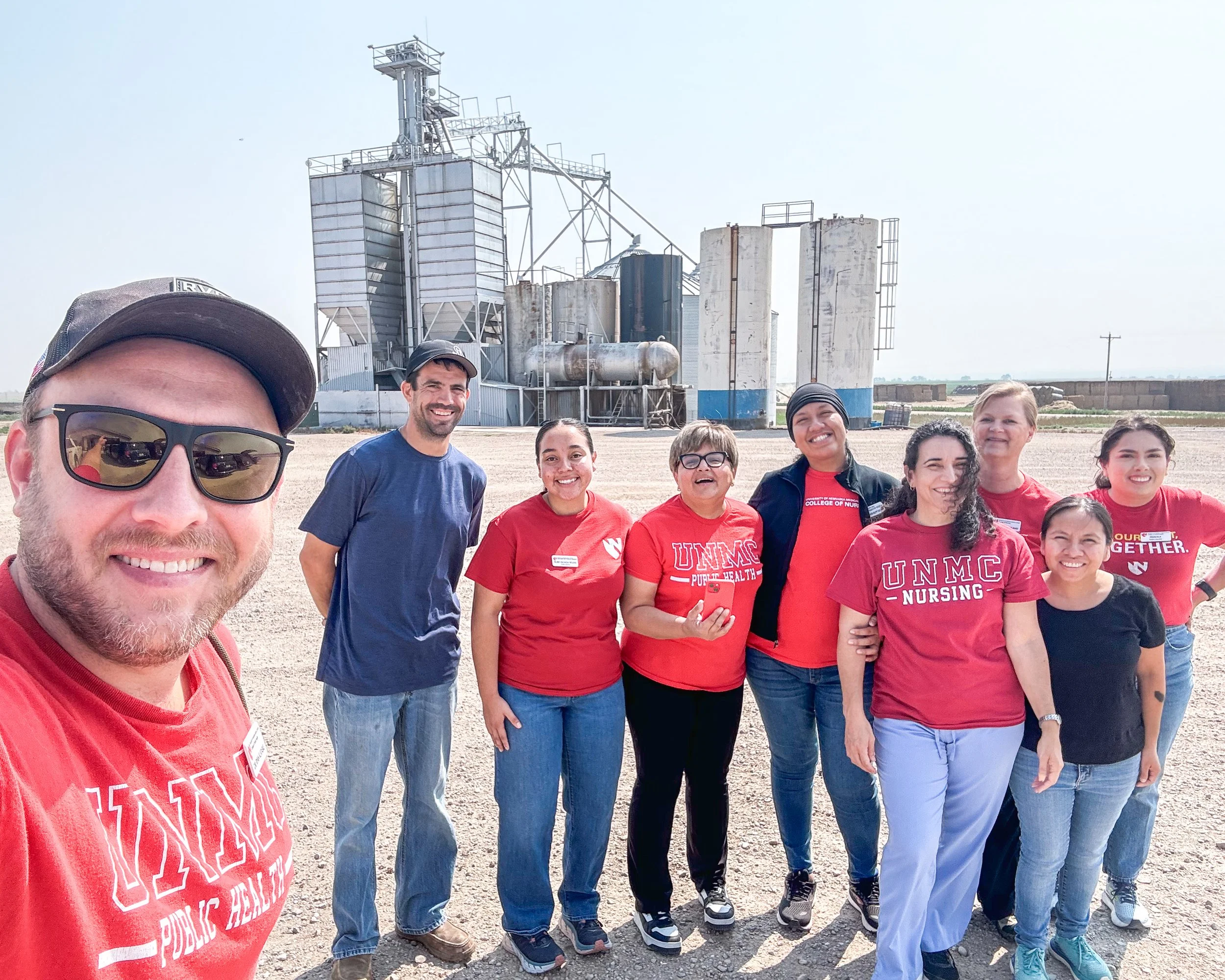 Klataske with UNMC feedyard research team