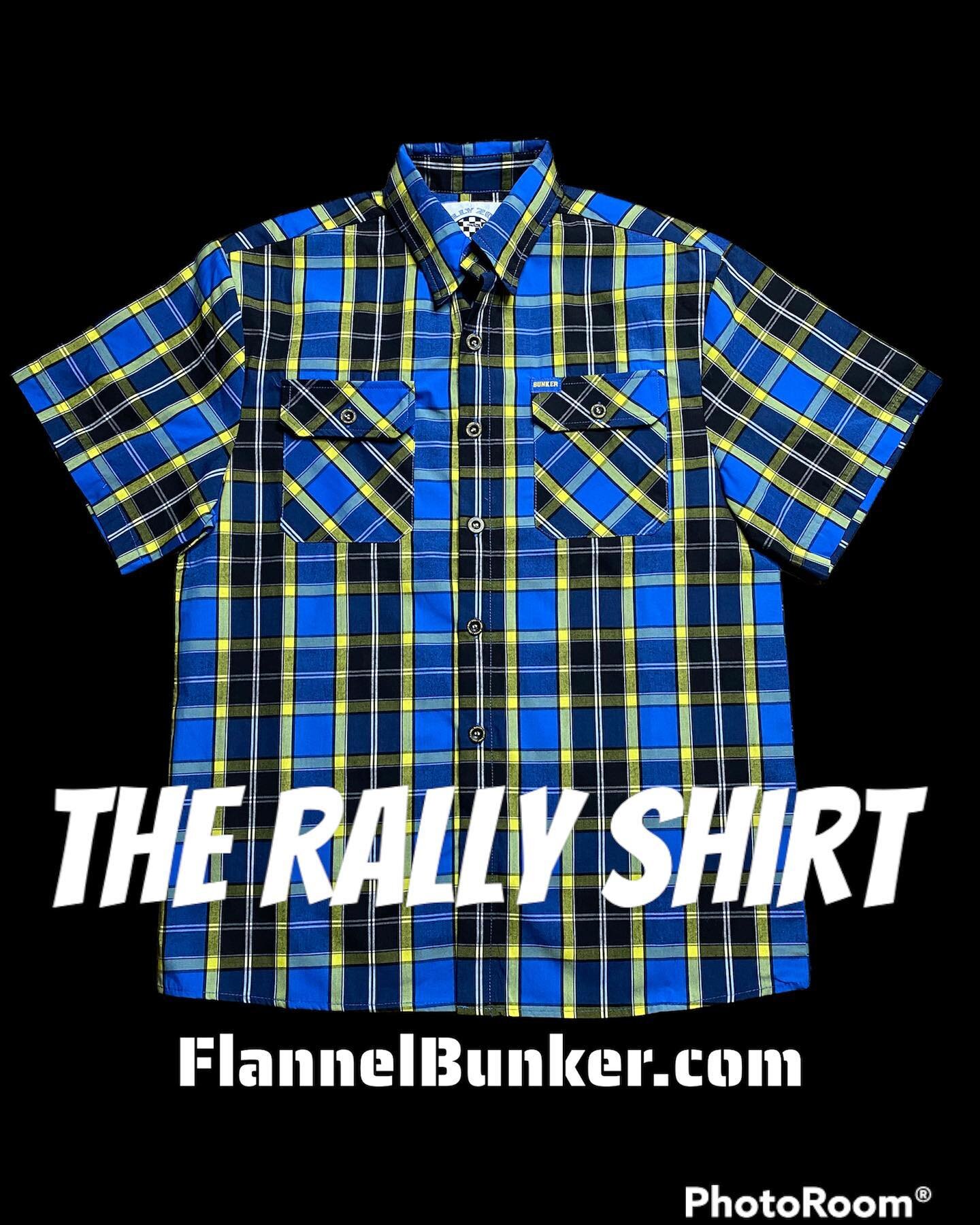 The Rally Shirt, our first ever short sleeve shirt drops tomorrow on FlannelBunker.com $35 +shipping. The Rally Shirts have collar stays and are comparable in thickness to most casual button-up shirts.