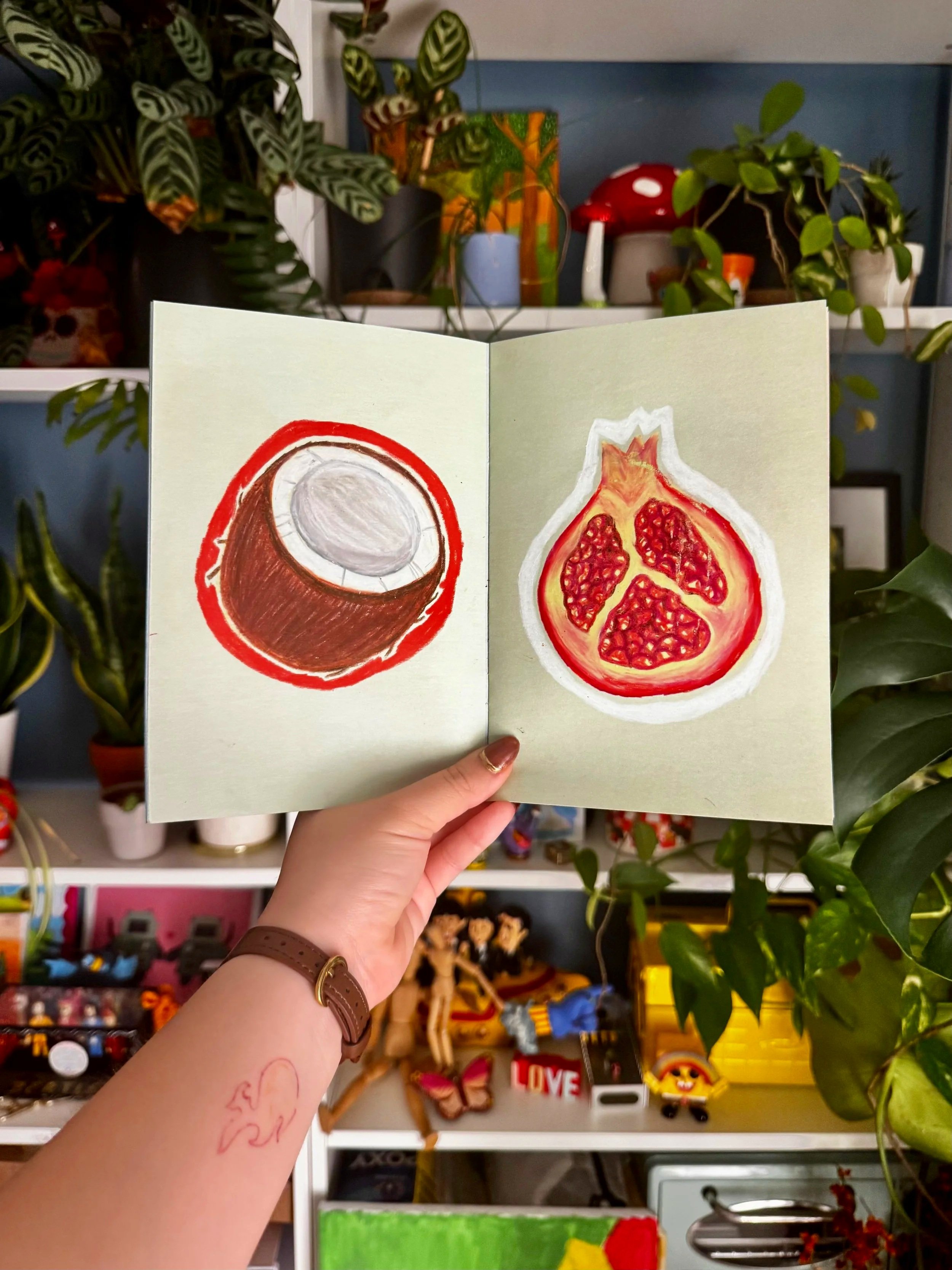 Coconut and Pomagranet 