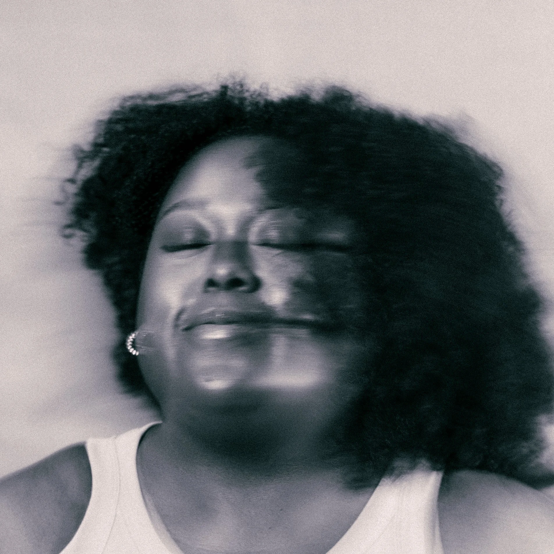 portrait of woman dramatic black and white
