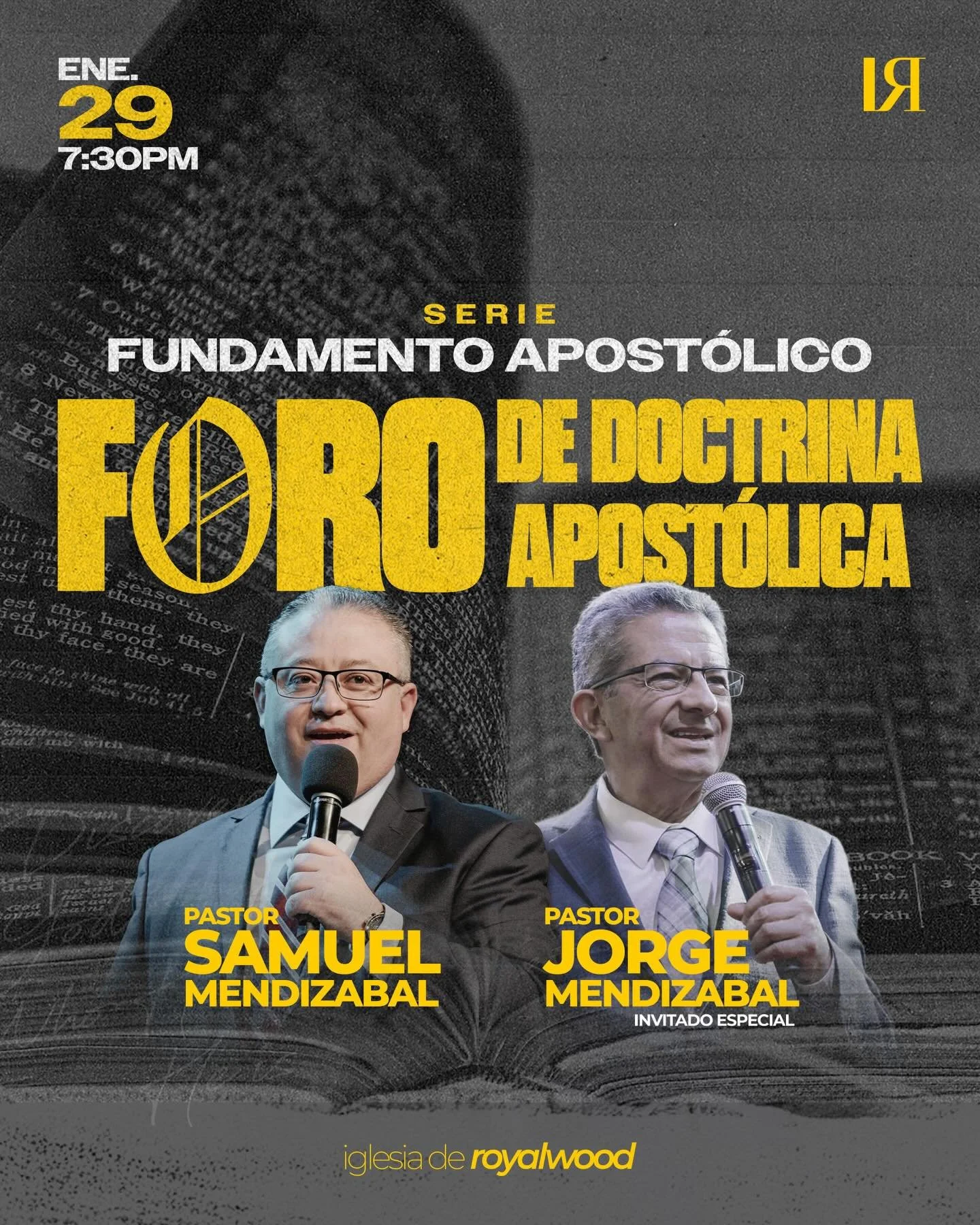 &iexcl;Continuamos con nuestra serie: Fundamento Apost&oacute;lico!

Esta semana seguimos edificando sobre la verdad con nuestra serie &ldquo;Fundamento Apost&oacute;lico&rdquo;.

Este jueves 29 de Enero tendremos un &ldquo;Foro de Doctrina Apost&oac