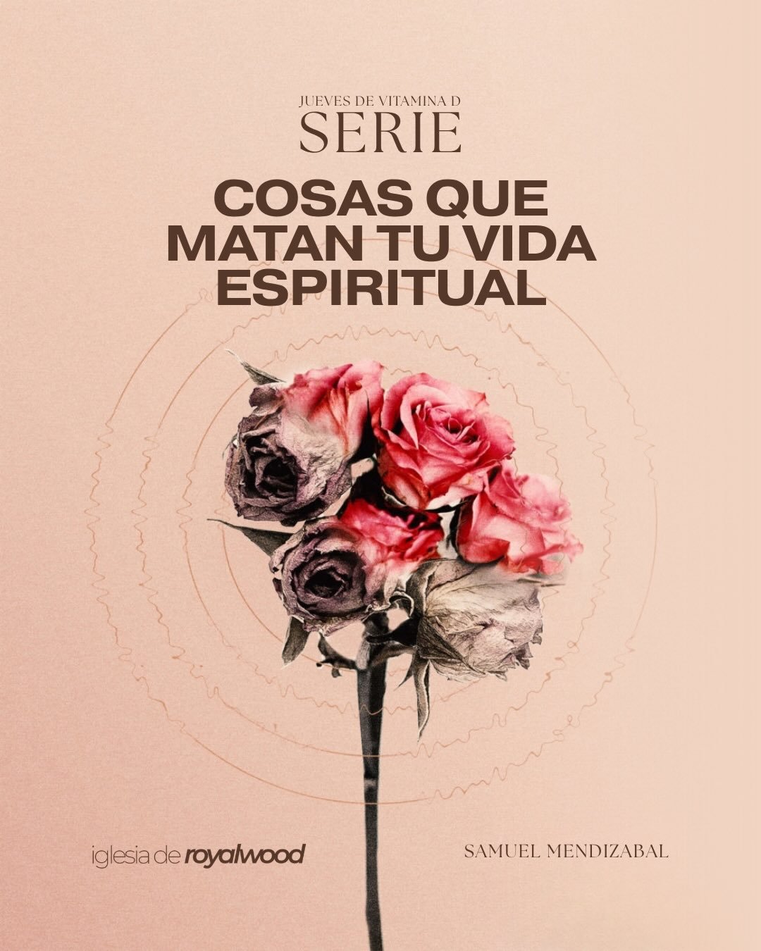 La iglesia de Royalwood ha concluido esta hermosa serie &ldquo;Cosas que matan tu vida espiritual&rdquo;.
&iexcl;No permitas que estas cosas te separen de Dios!
Gracias, Se&ntilde;or, por tu palabra que nos gu&iacute;a diariamente.