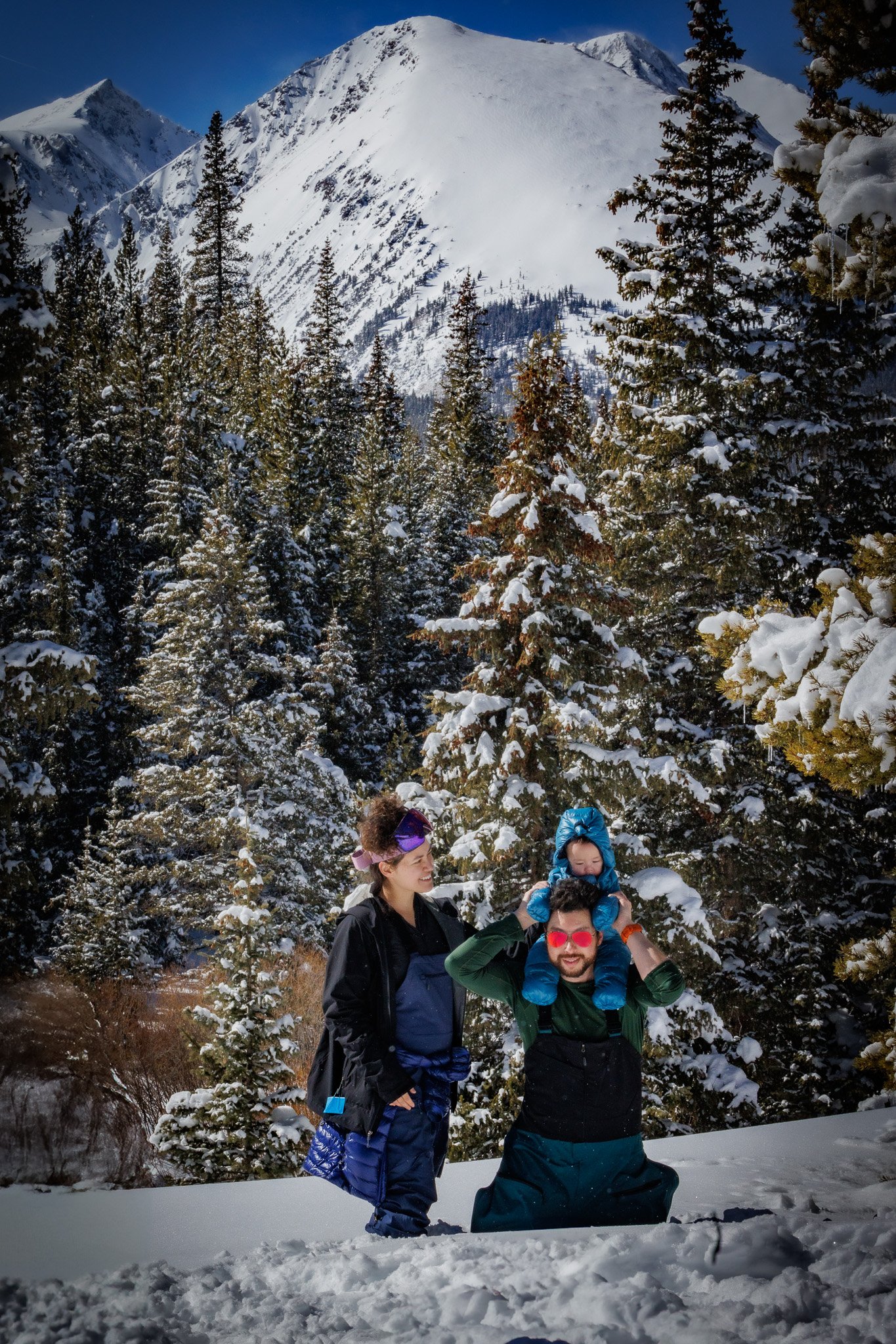 Ski tour, Pennsylvania Creek. 7 months old.