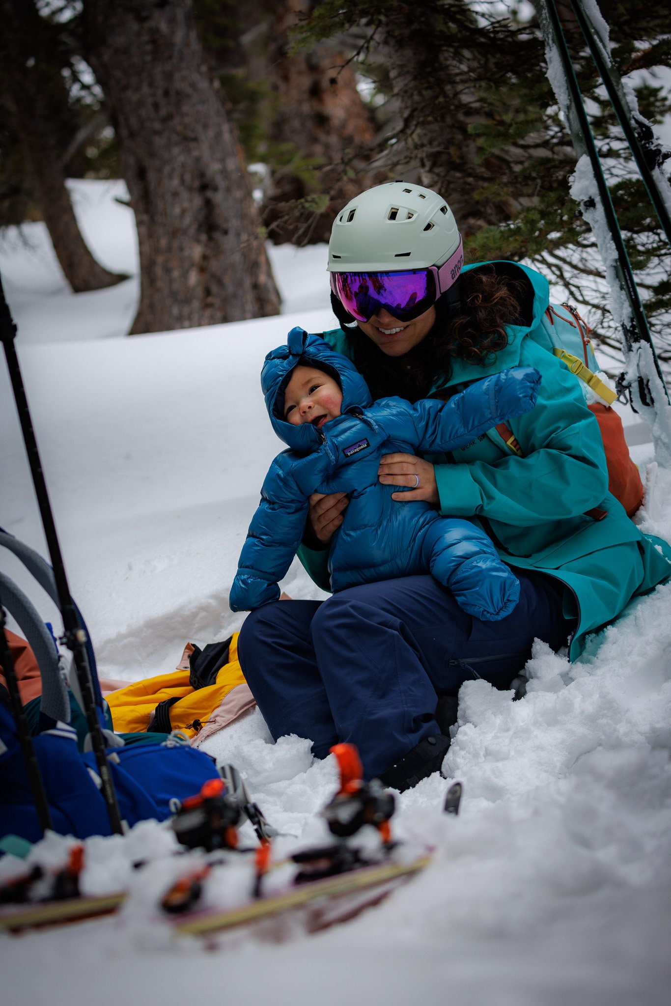 2025: Ski tour on the CMC trail near Brainard. 6 months old.