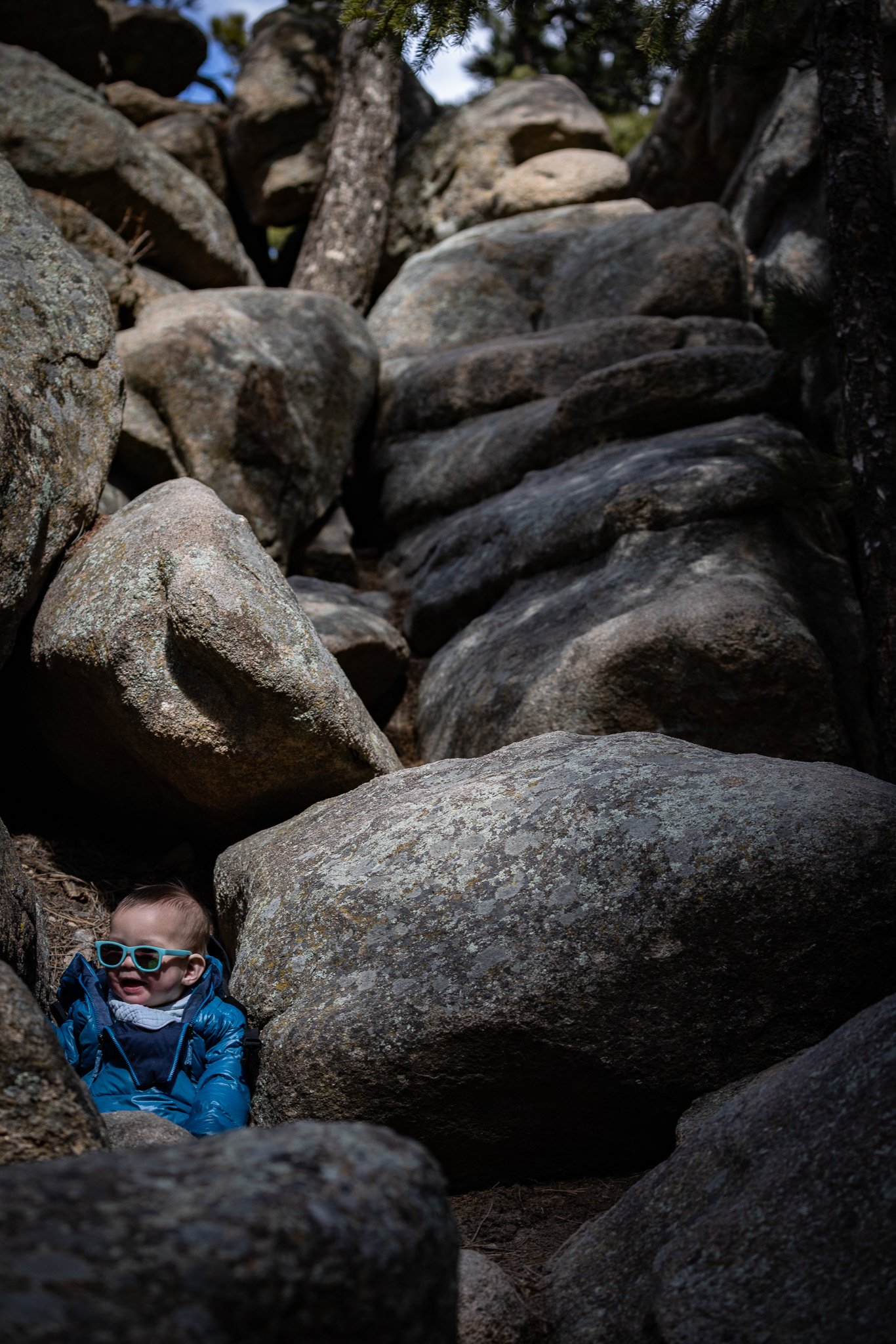 Hanging out in the rocks, Alderfer/Three Sisters. 8 months old.