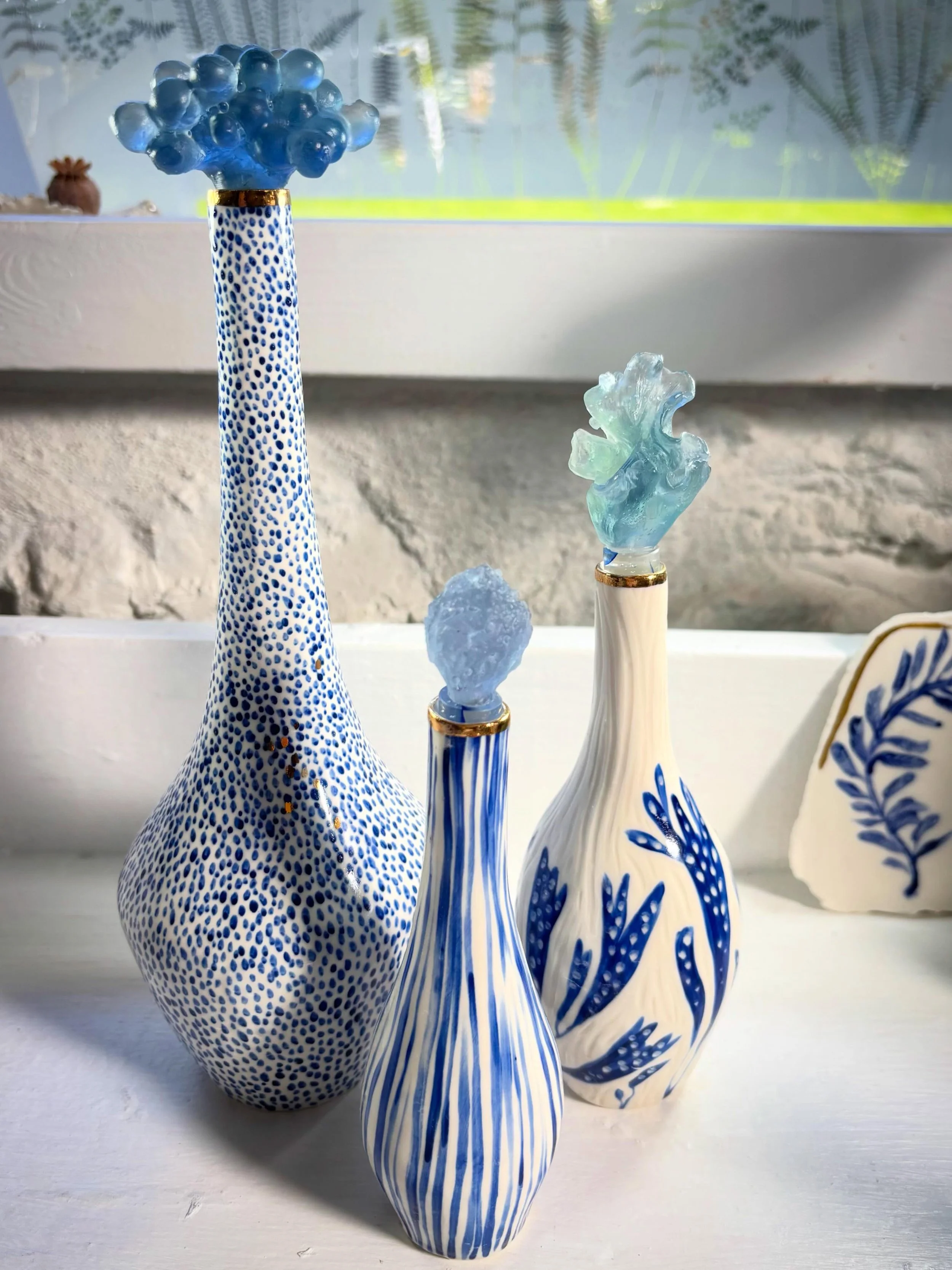 In love with blues 💙 #porcelain #castglass #glassartist #craft #welshartist
