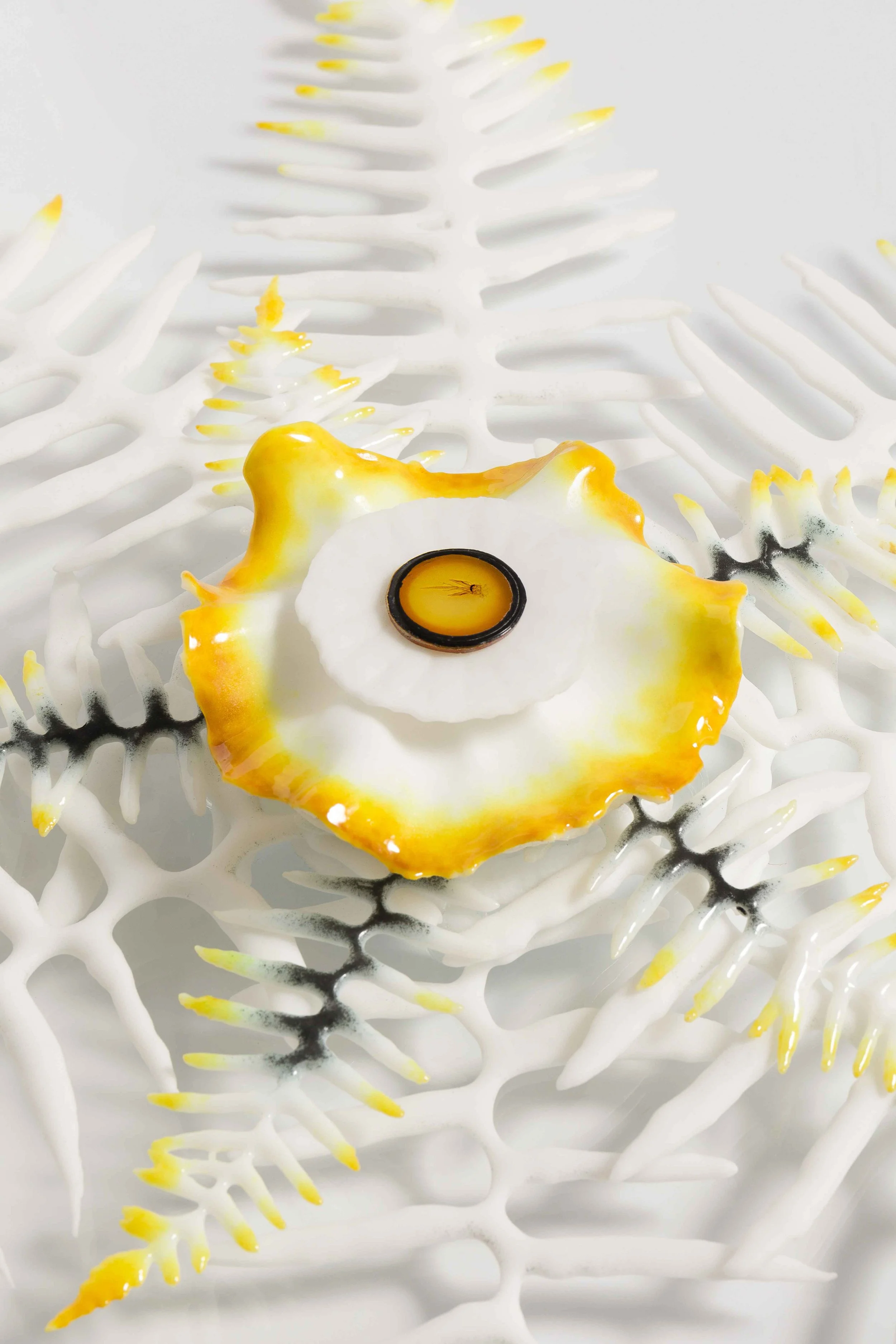 Tongue of Humblebee, Pate de Verre Glass, 57cm dia