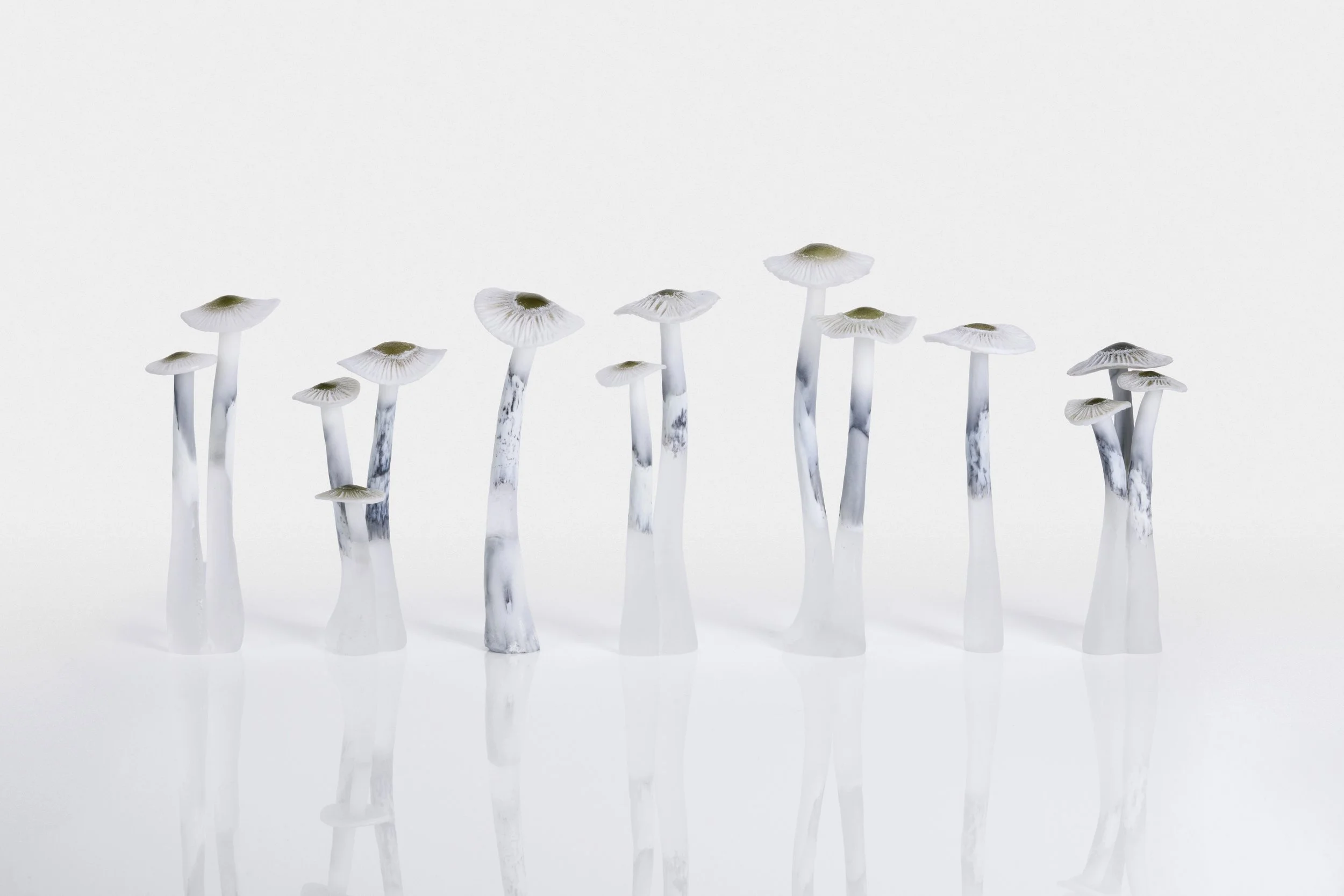 Verity Pulford Forest Fungi cast glass mushrooms.jpg